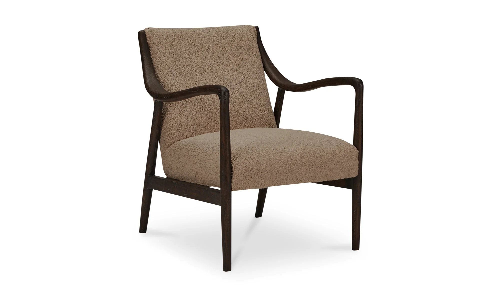 Yates Accent Chair Beige Faux Shearling - Image 2