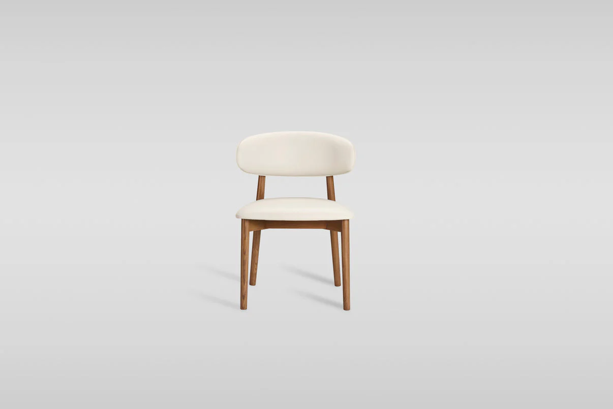 Yomi Beige/Walnut Dining Chair - Image 3