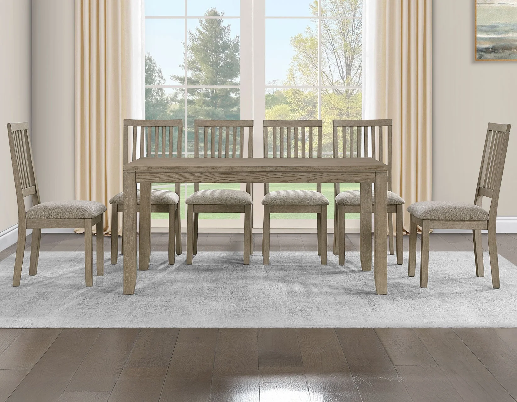 Yorktown Warm Sand 7-Piece Dining Room Set - Image 2