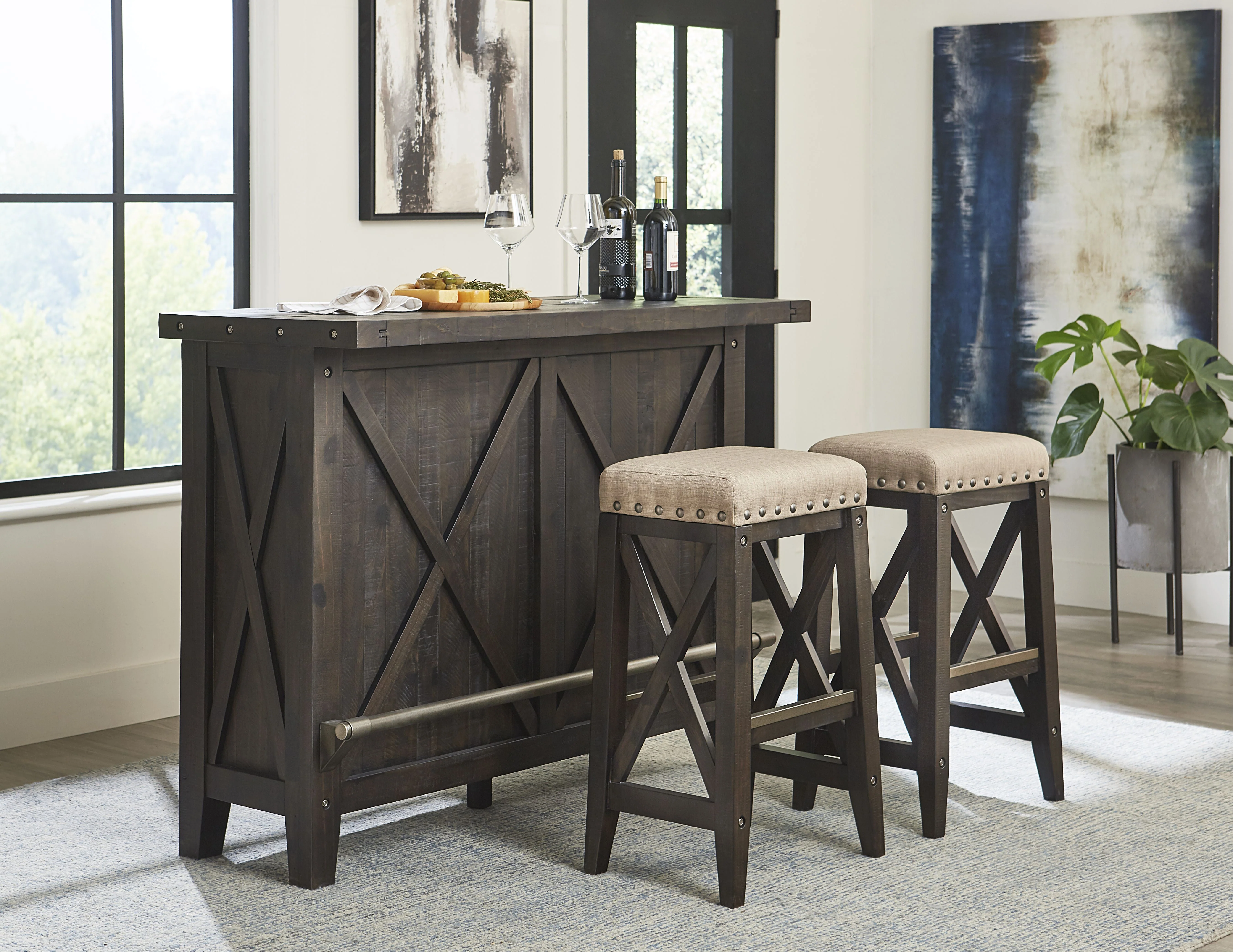 Yosemite Solid Wood Bar Table in Cafe - Image 3