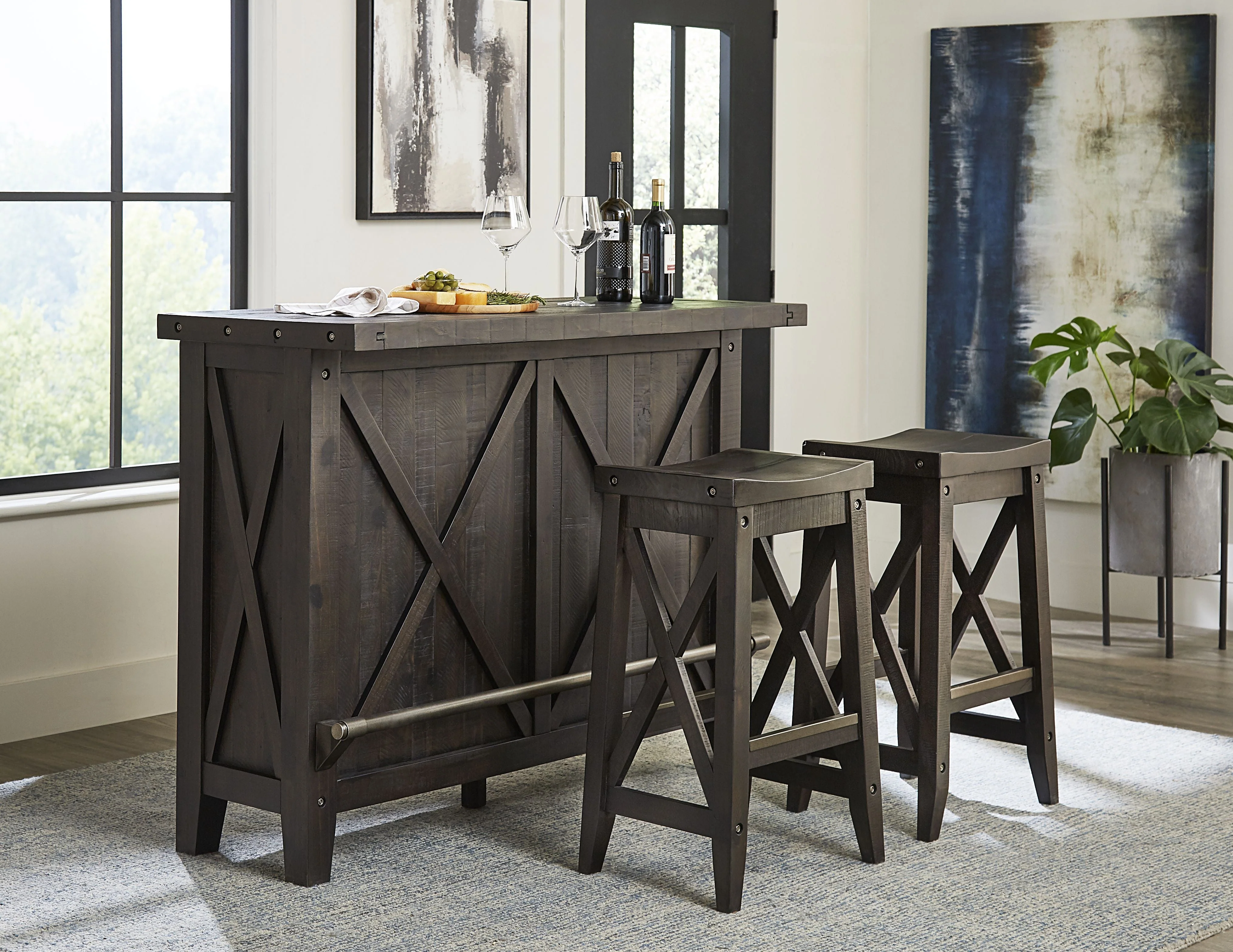 Yosemite Solid Wood Bar Table in Cafe - Image 4