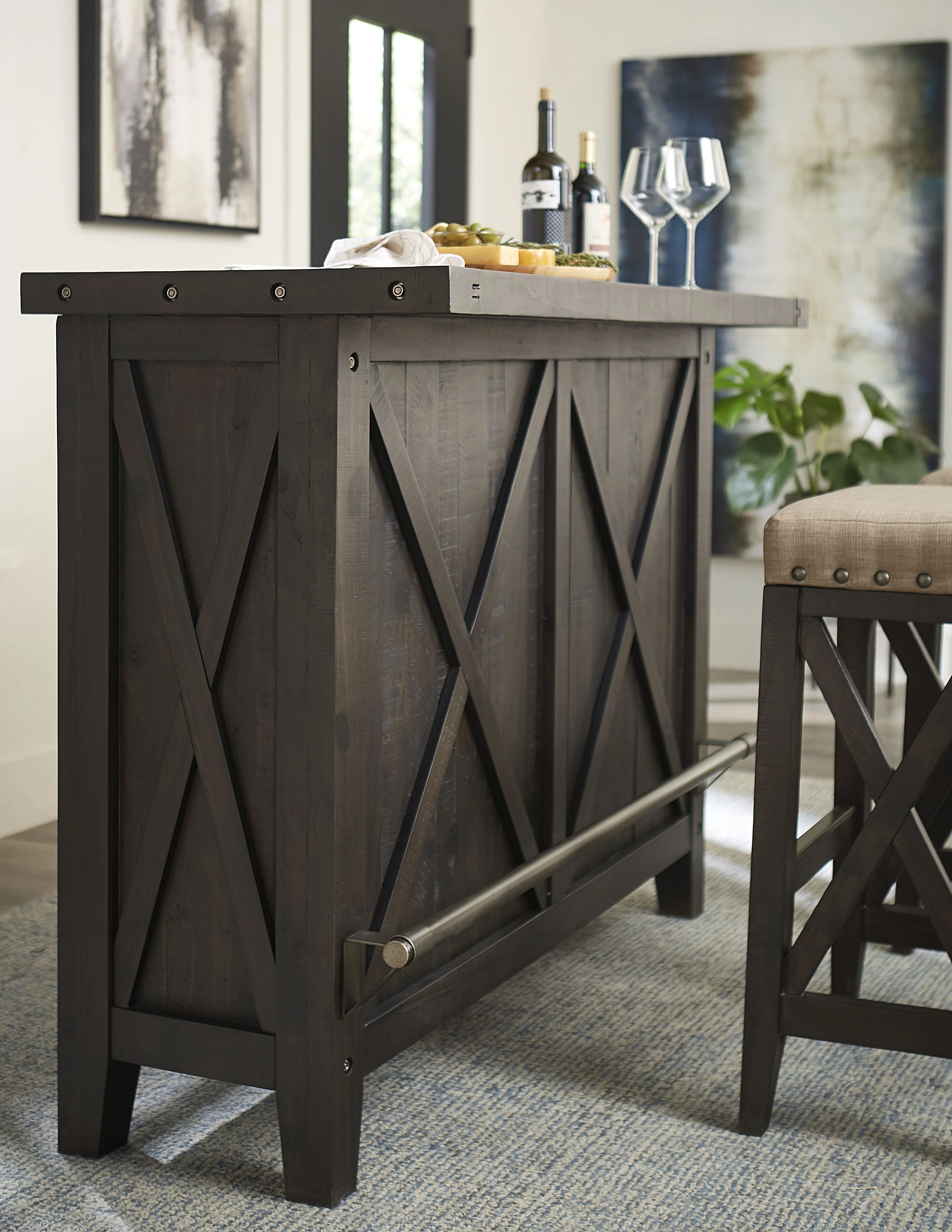 Yosemite Solid Wood Bar Table in Cafe - Image 5