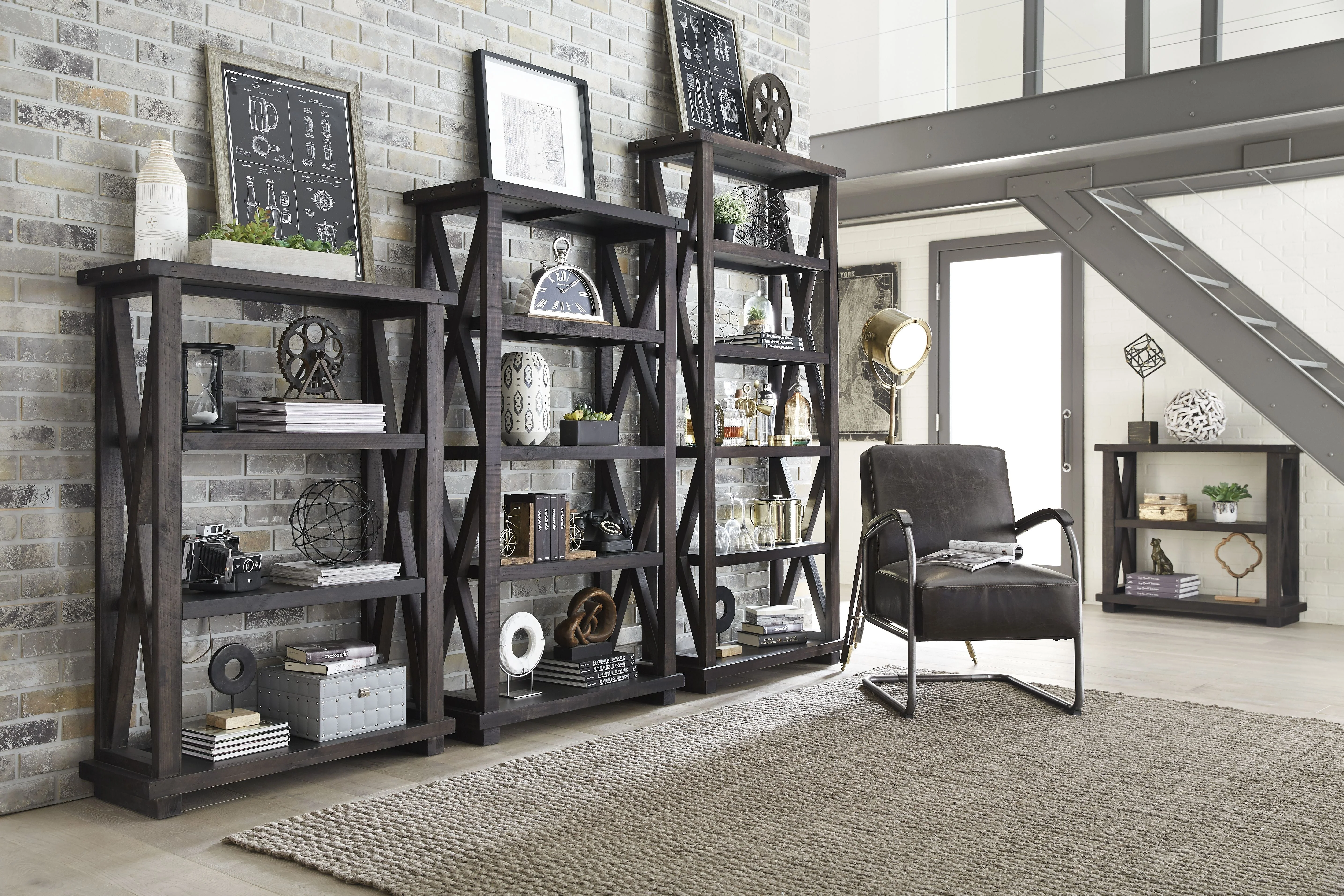 Yosemite Solid Wood Bookcase in Cafe - Image 2