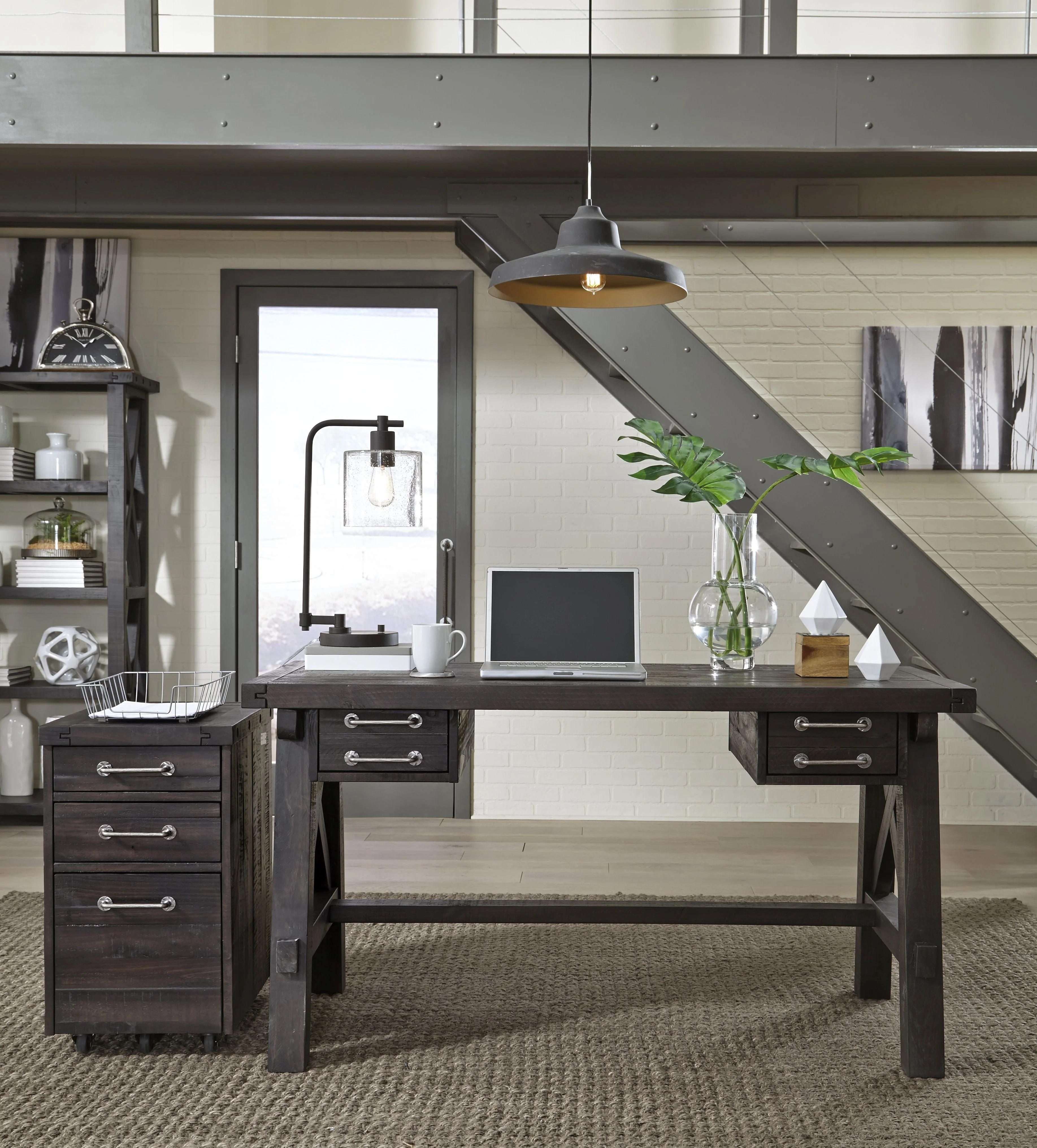 Yosemite Solid Wood Desk in Cafe - Image 2
