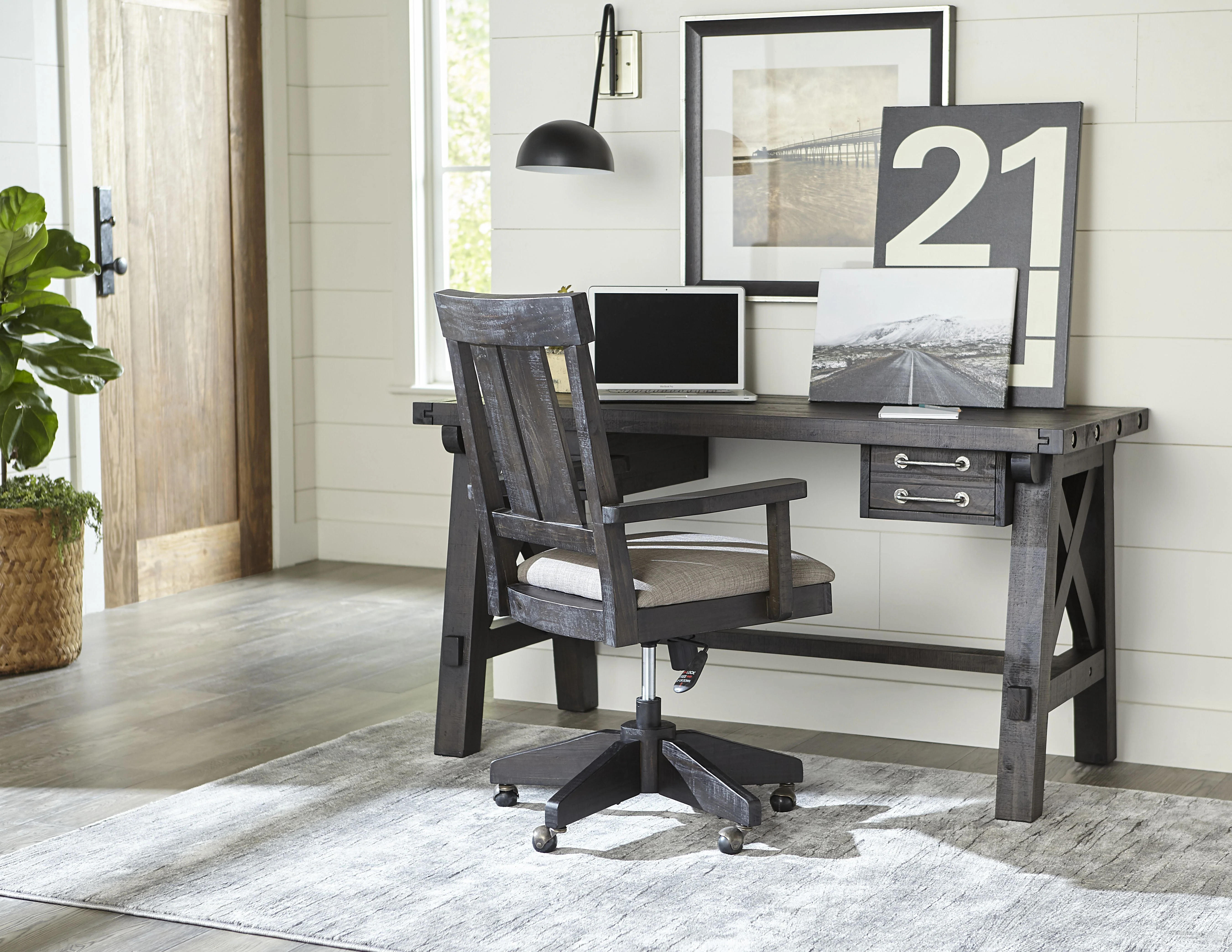 Yosemite Solid Wood Desk in Cafe - Image 3