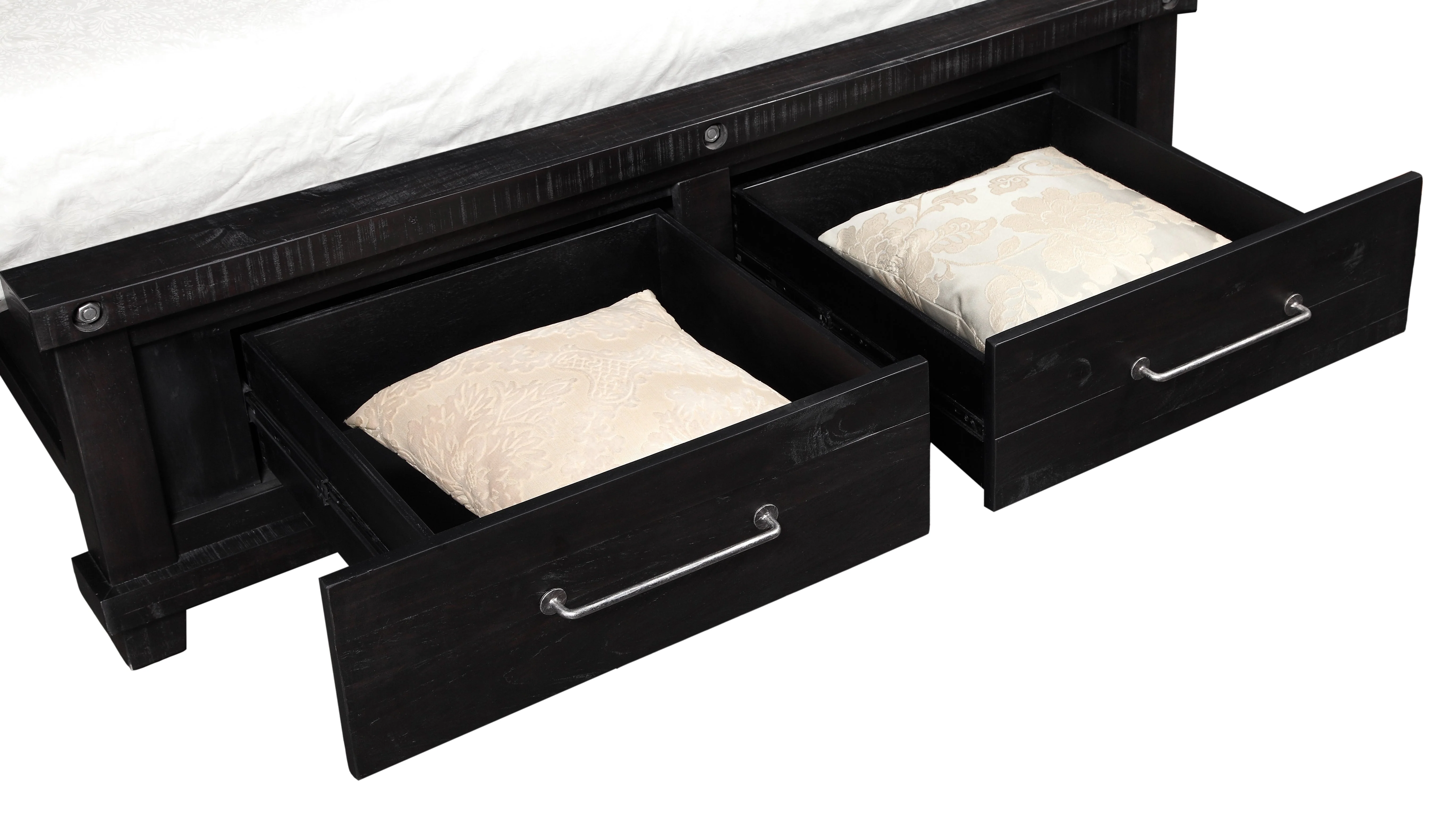 Yosemite Solid Wood Footboard Eastern King Storage Bed in Cafe - Image 5