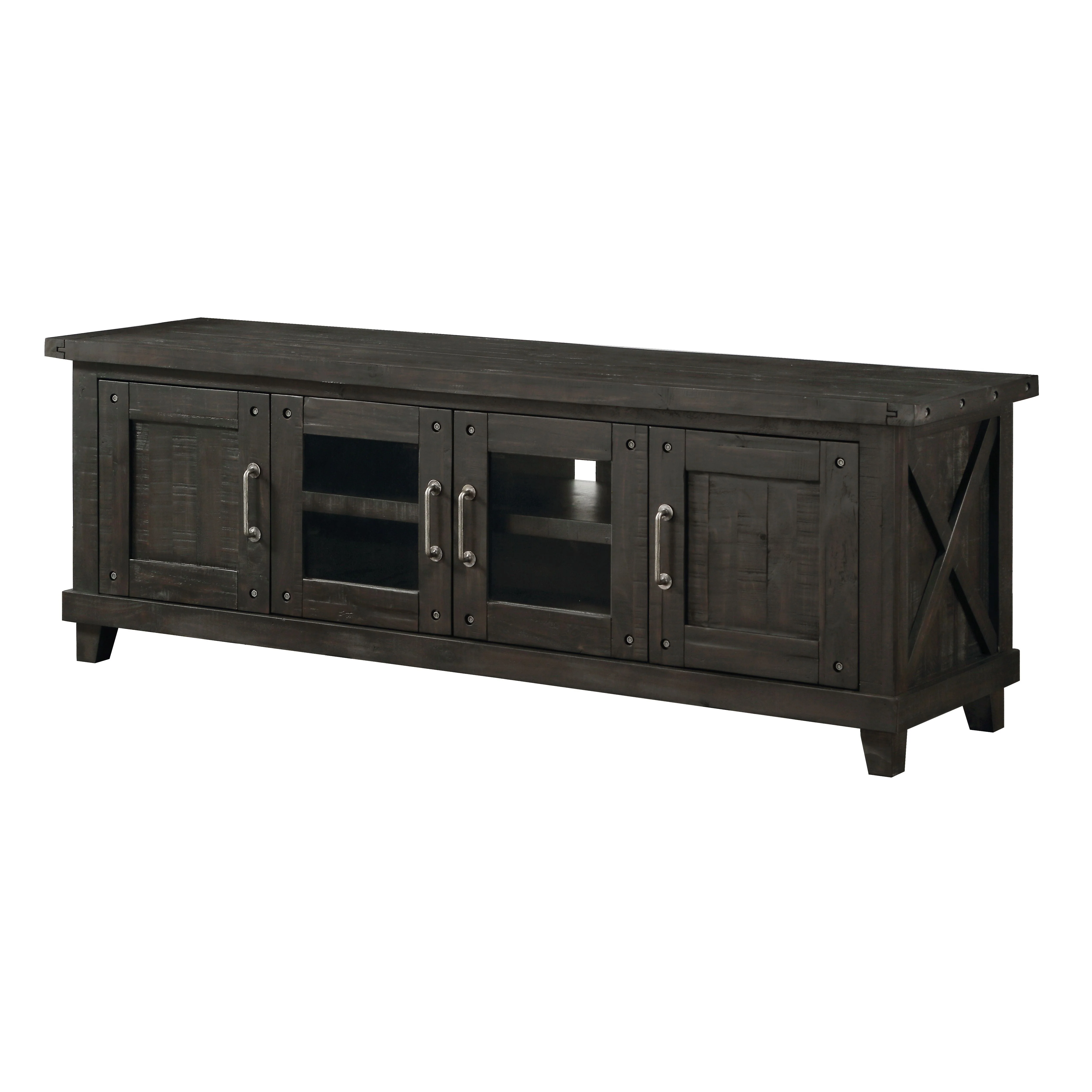Yosemite Solid Wood Four Door Media Console in Cafe - Image 3