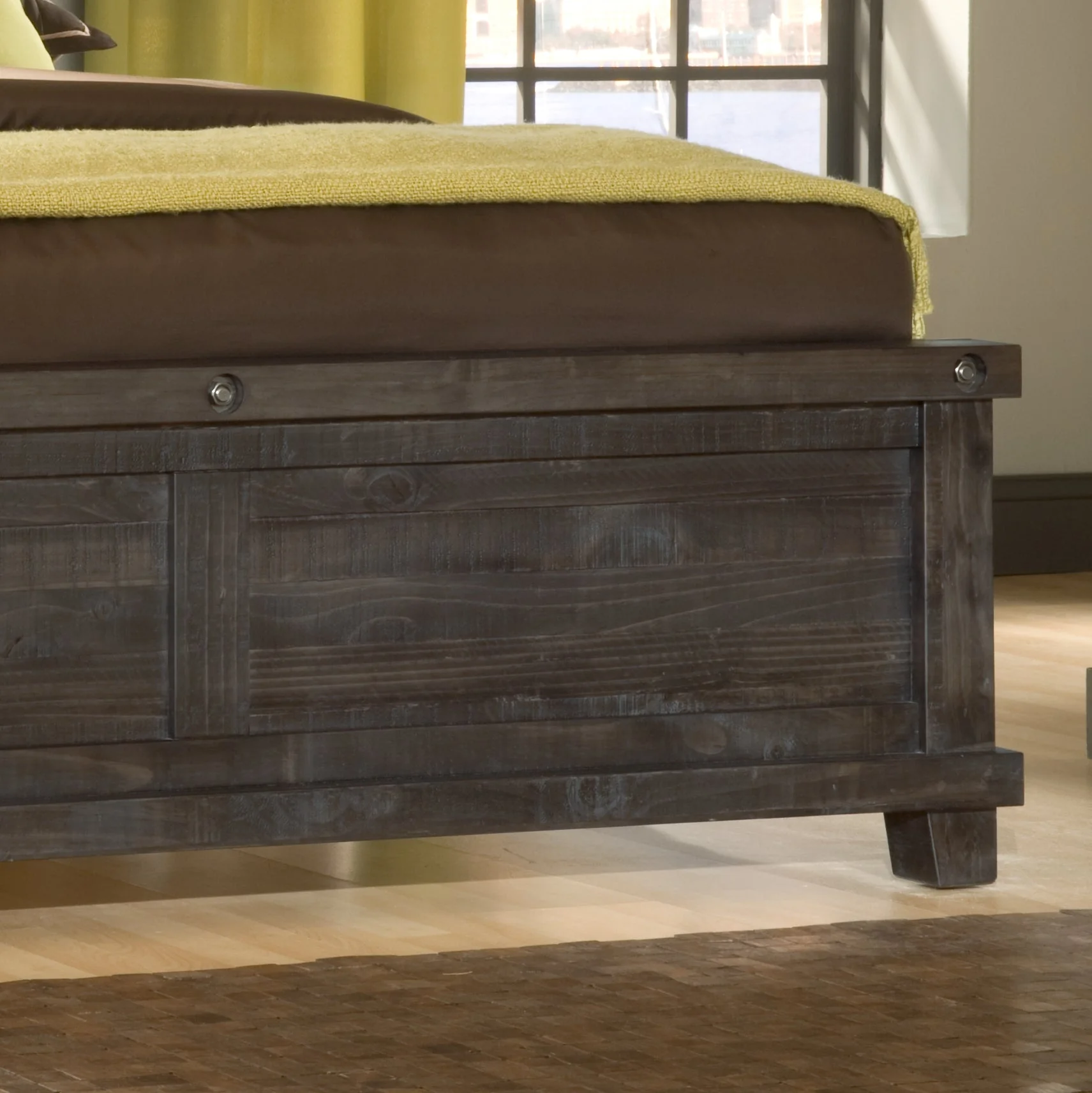 Yosemite Solid Wood Queen Panel Bed in Cafe - Image 3