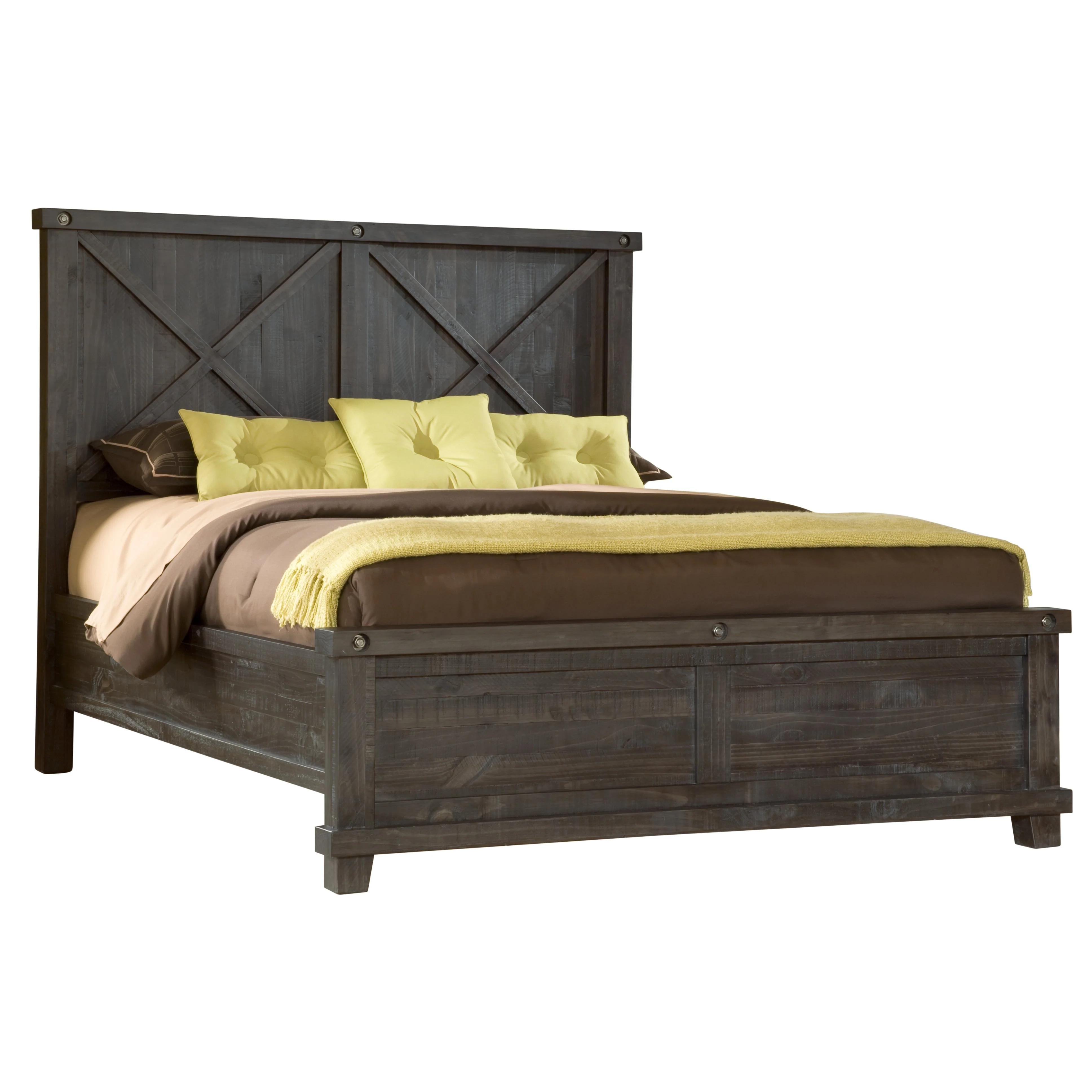 Yosemite Solid Wood Queen Panel Bed in Cafe - Image 7