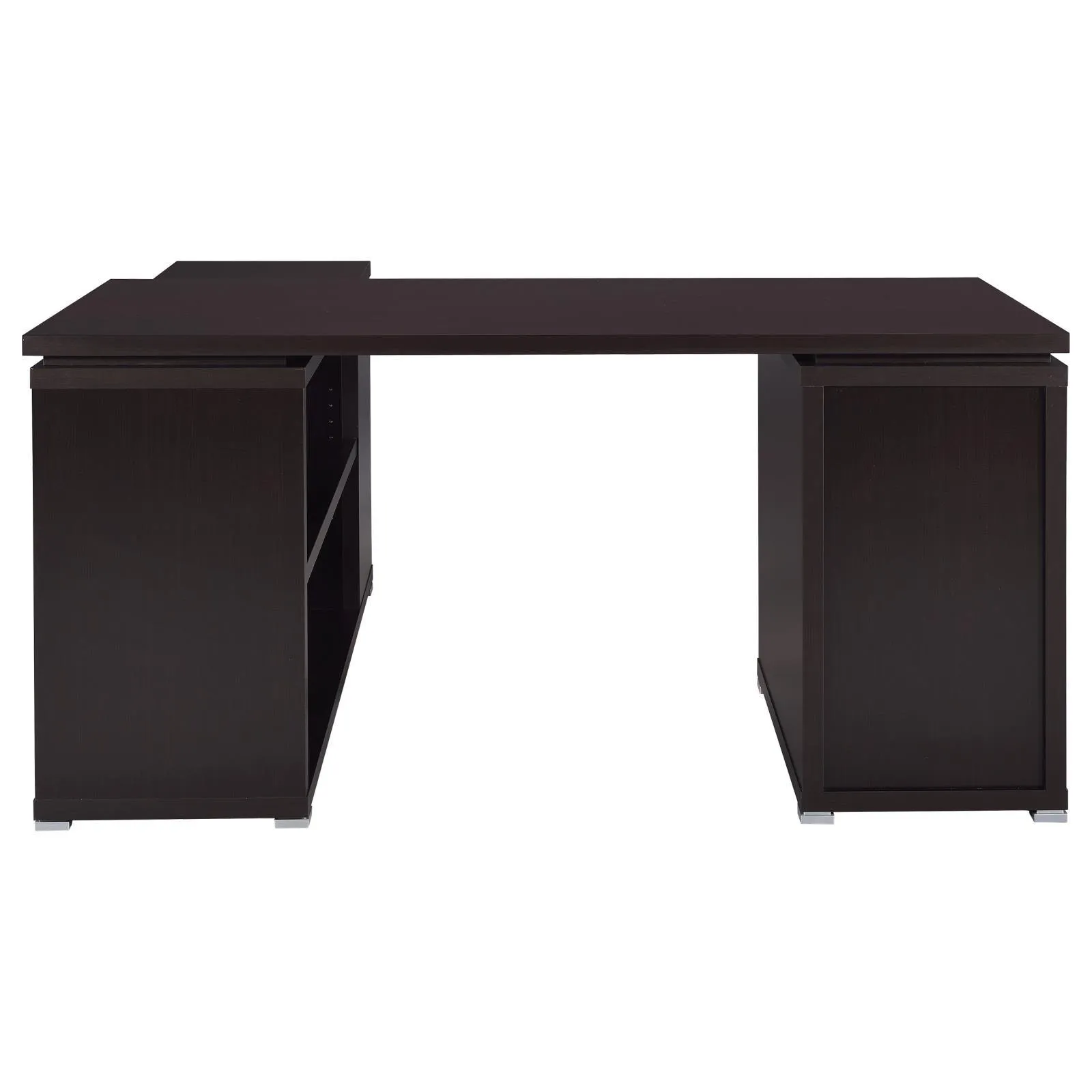 Yvette Cappuccino L-shape Office Desk - Image 8