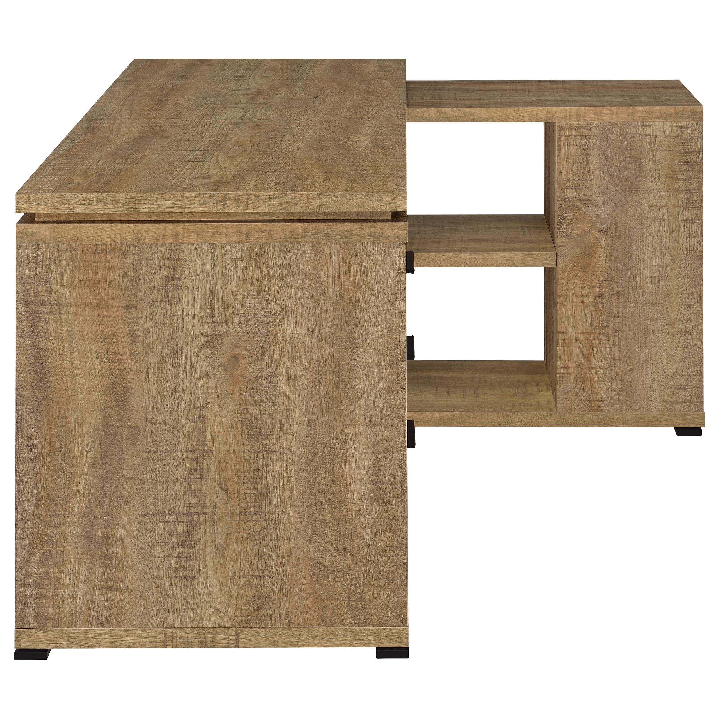Yvette Mango 60-inch 3-drawer L-Shape Computer Desk - Image 5