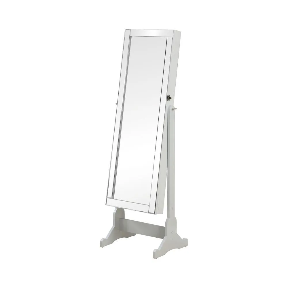 Yvonne Dove Gray Storage Jewelry Cheval Mirror - Image 3