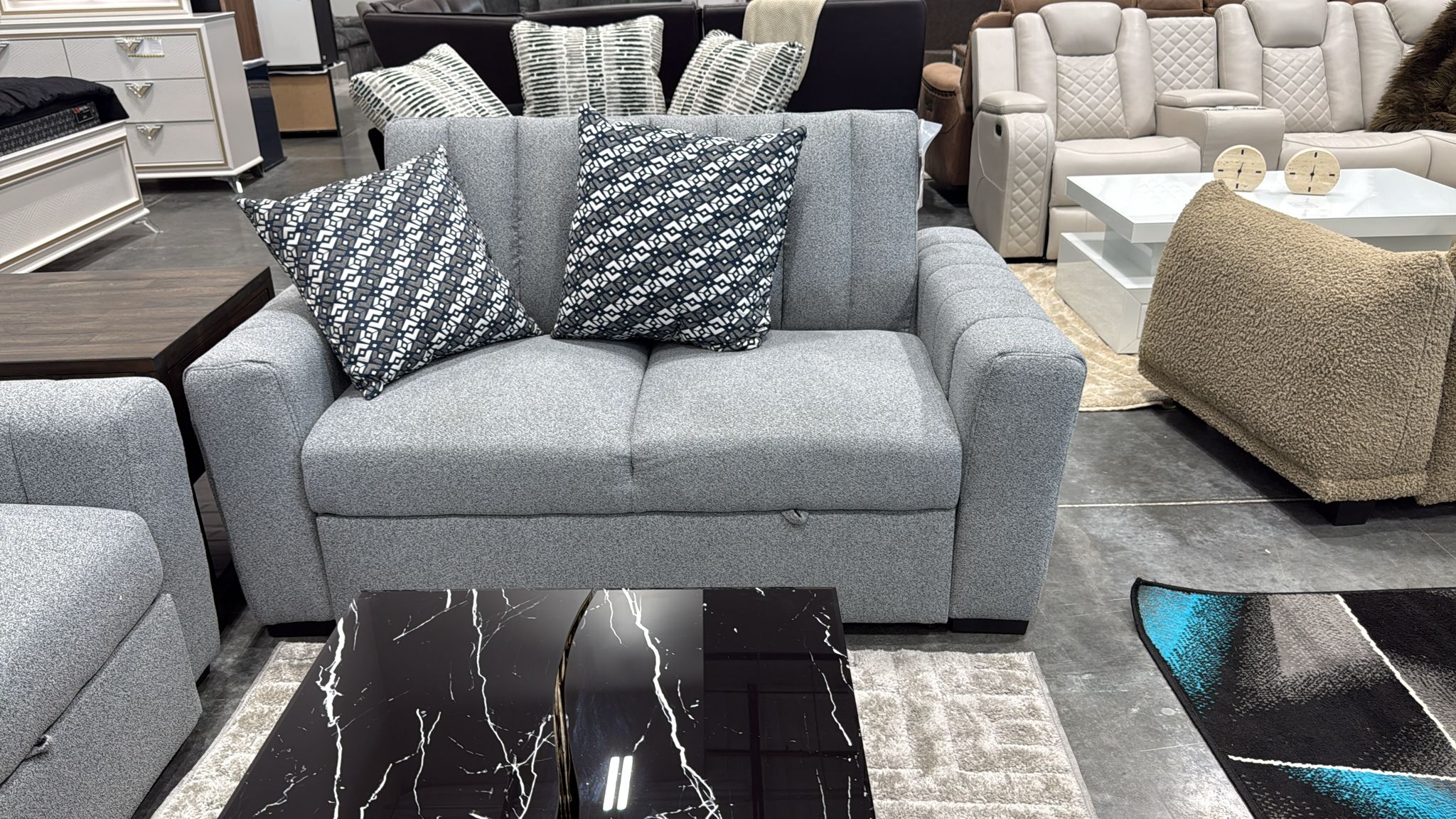 Zaira Grey Sofa & Loveseat - Image 10