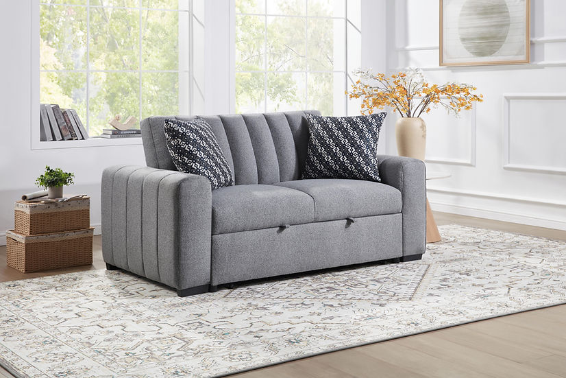 Zaira Grey Sofa & Loveseat - Image 4