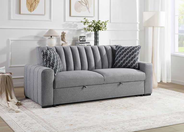 Zaira Grey Sofa & Loveseat - Image 8