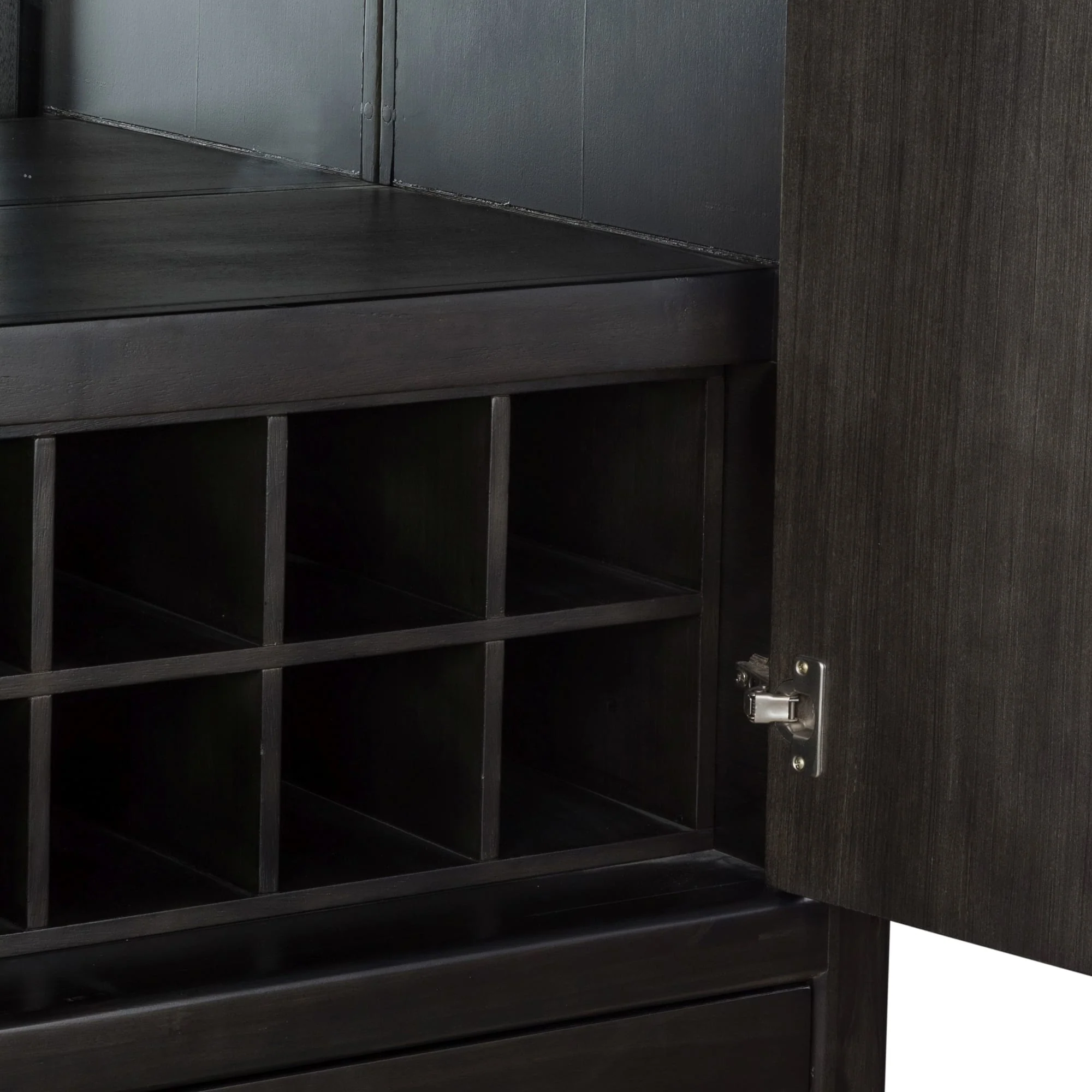 Zamba Jaguar Four Door One Drawer Acacia Bar Cabinet - Image 12