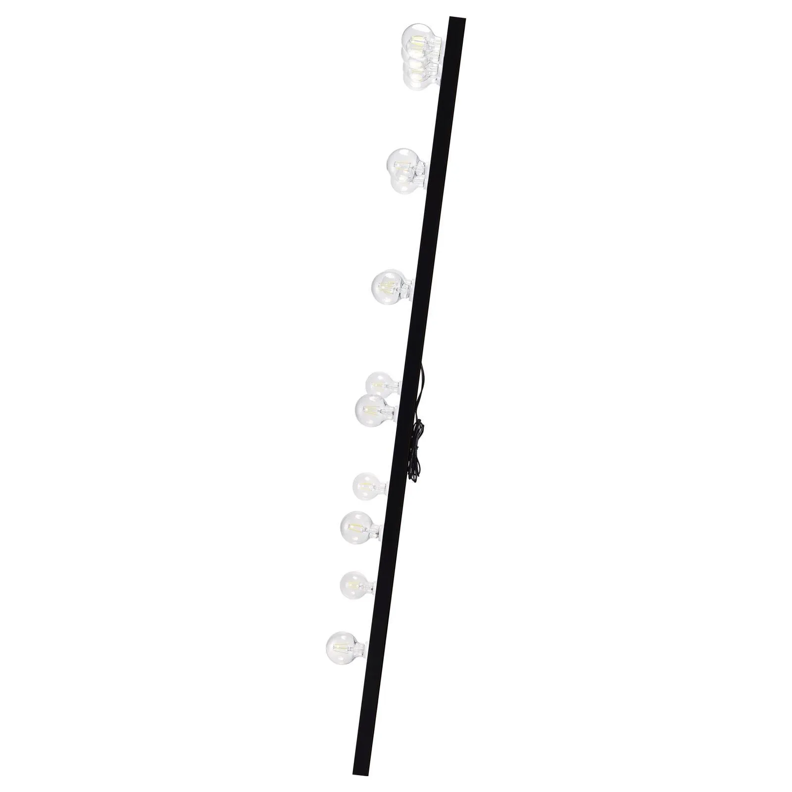 Zayan Black High Gloss Full Length Floor Mirror With Lighting - Image 5