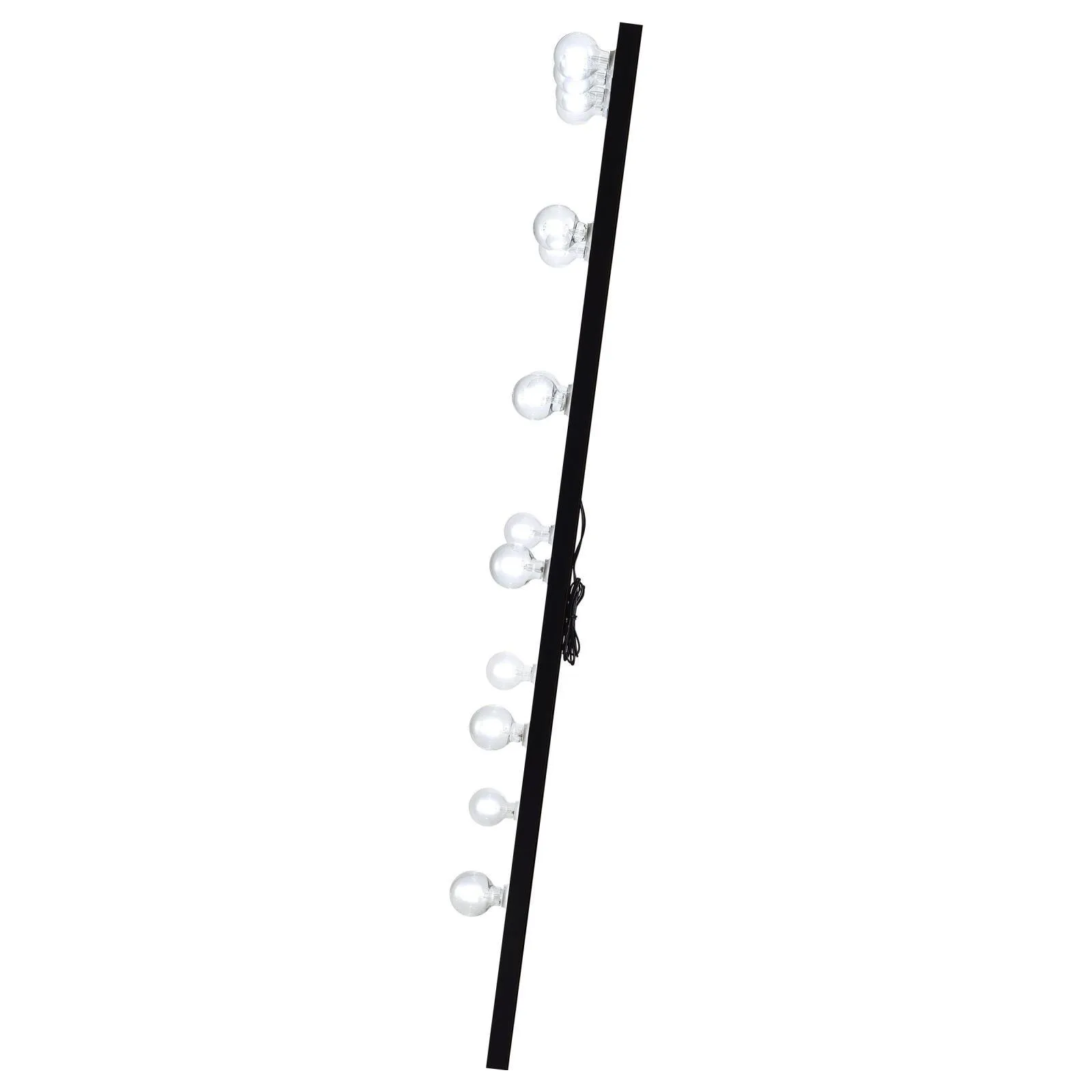 Zayan Black High Gloss Full Length Floor Mirror With Lighting - Image 6