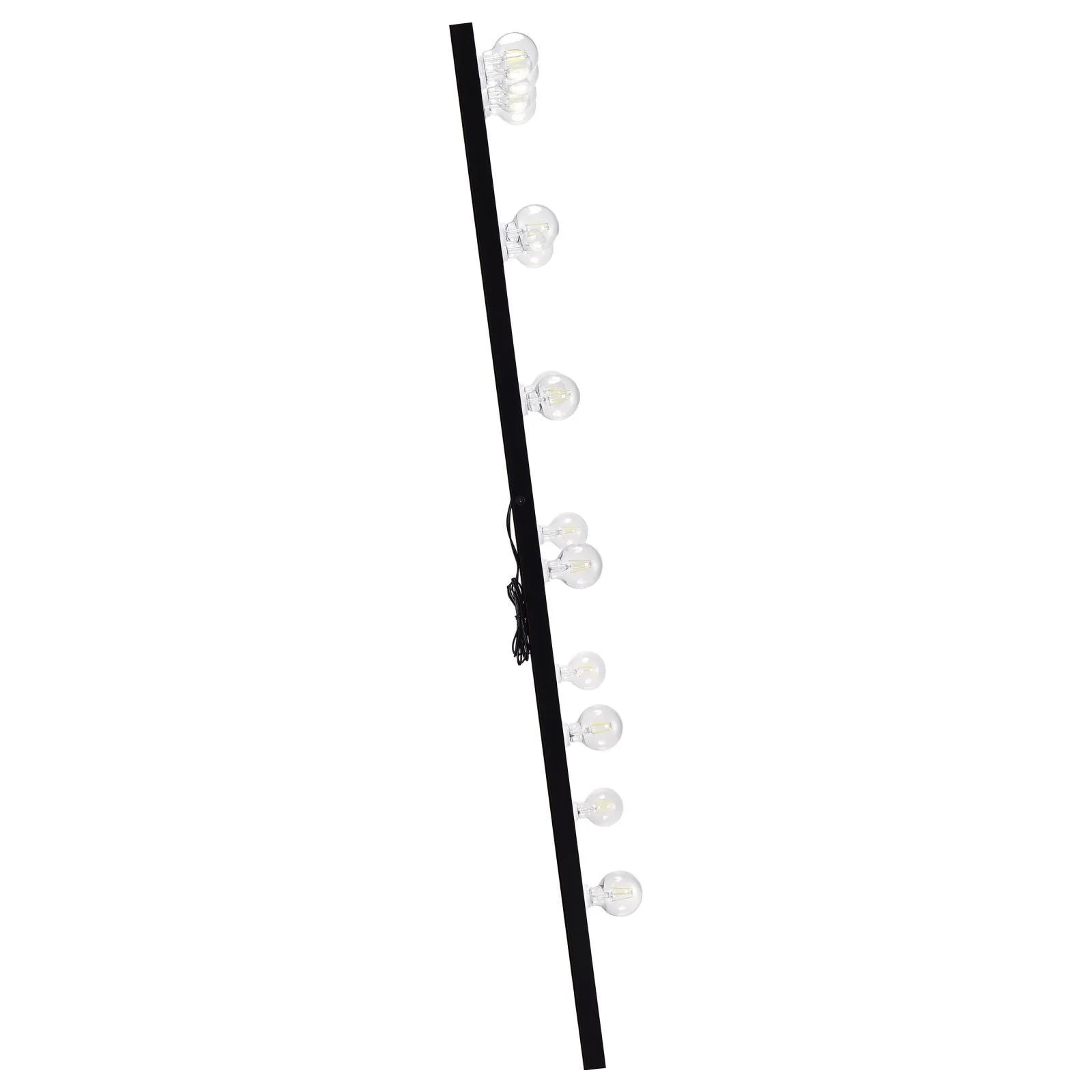 Zayan Black High Gloss Full Length Floor Mirror With Lighting - Image 9
