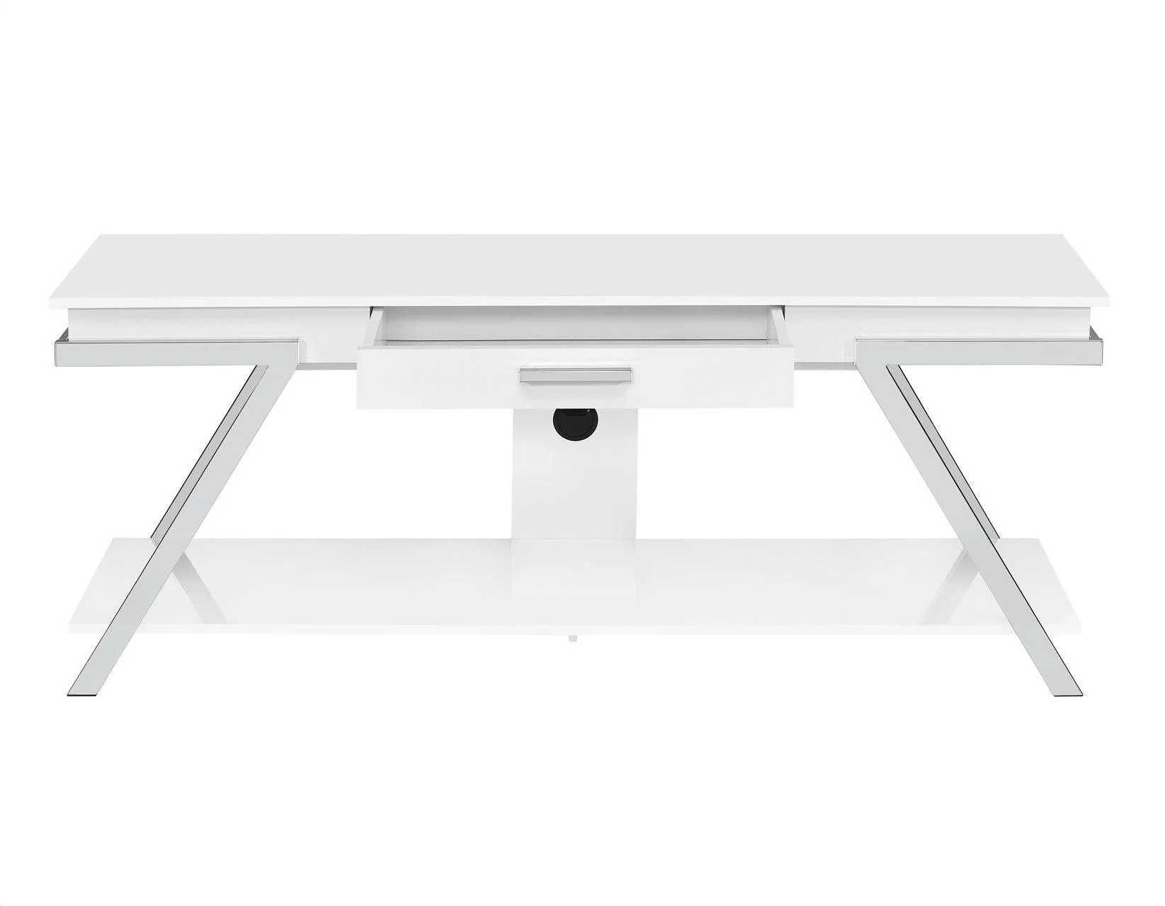 Zena White TV Stand with Drawer - Image 6