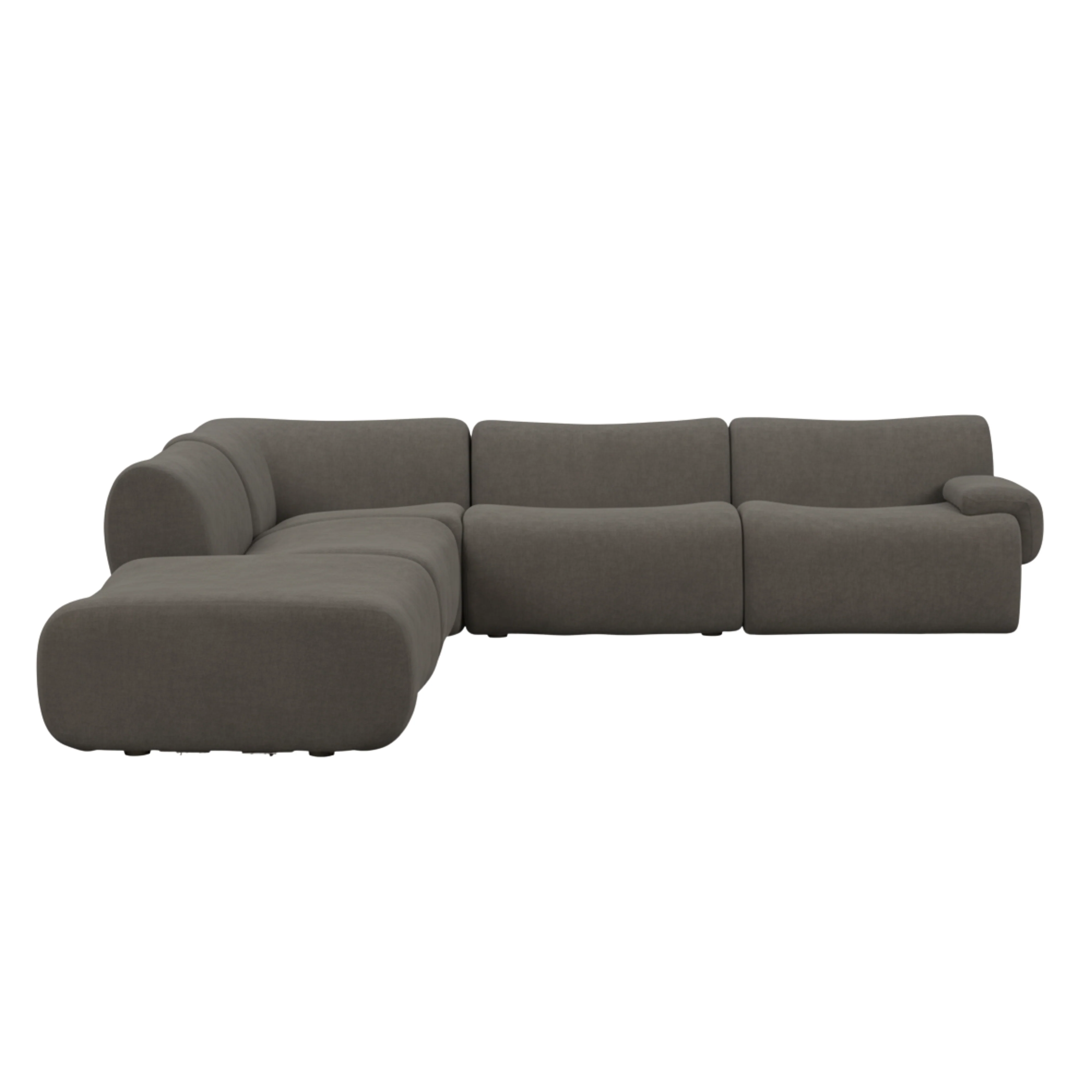 Zenith 5-Piece Contract-Grade Upcycled Fabric Modular Sectional - Image 10