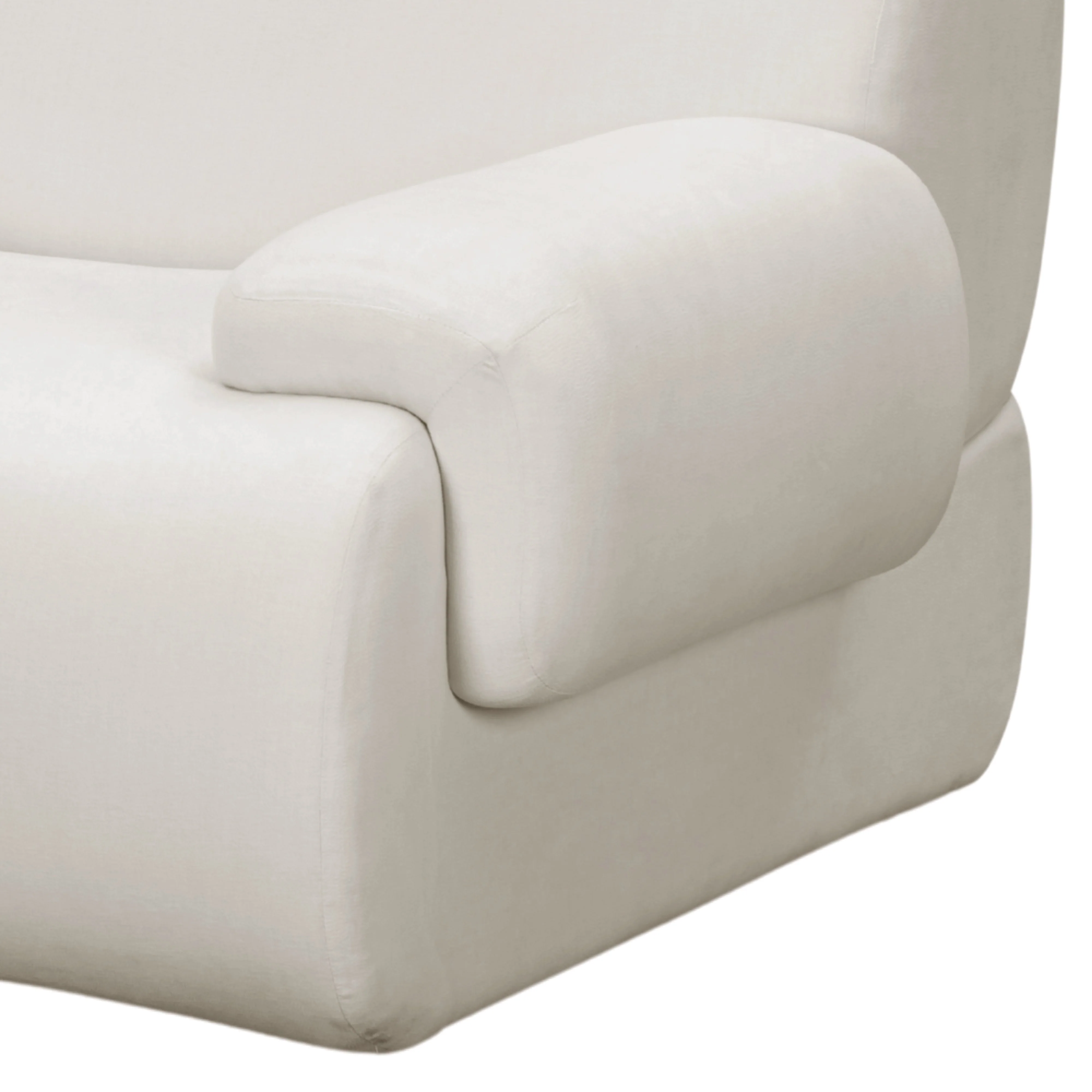 Zenith 80" Contract-Grade Upcycled Fabric Modular Loveseat - Image 7