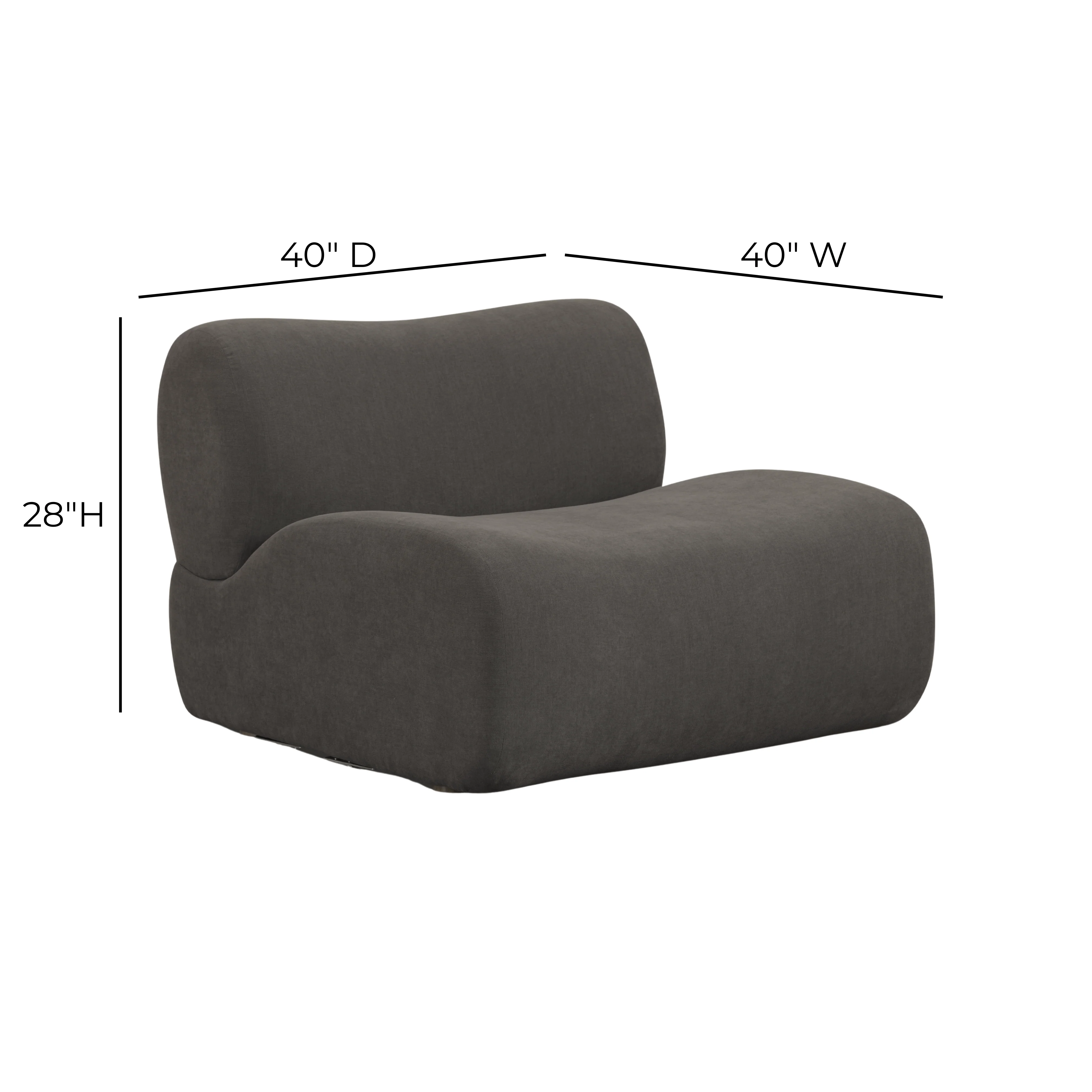 Zenith Contract-Grade Upcycled Fabric Armless Chair - Image 14