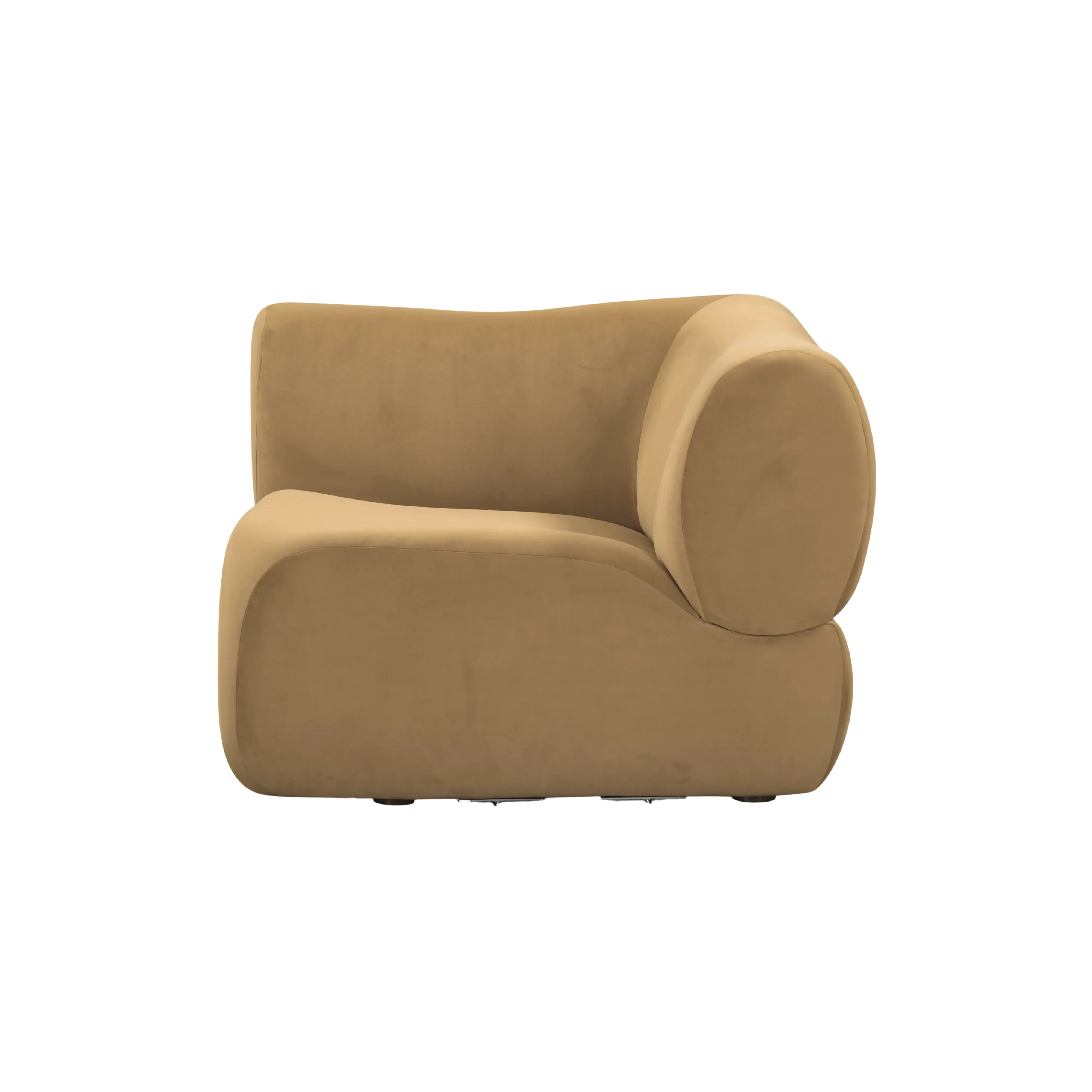 Zenith Latte Brown Performance Velvet Corner Wedge - Image 4