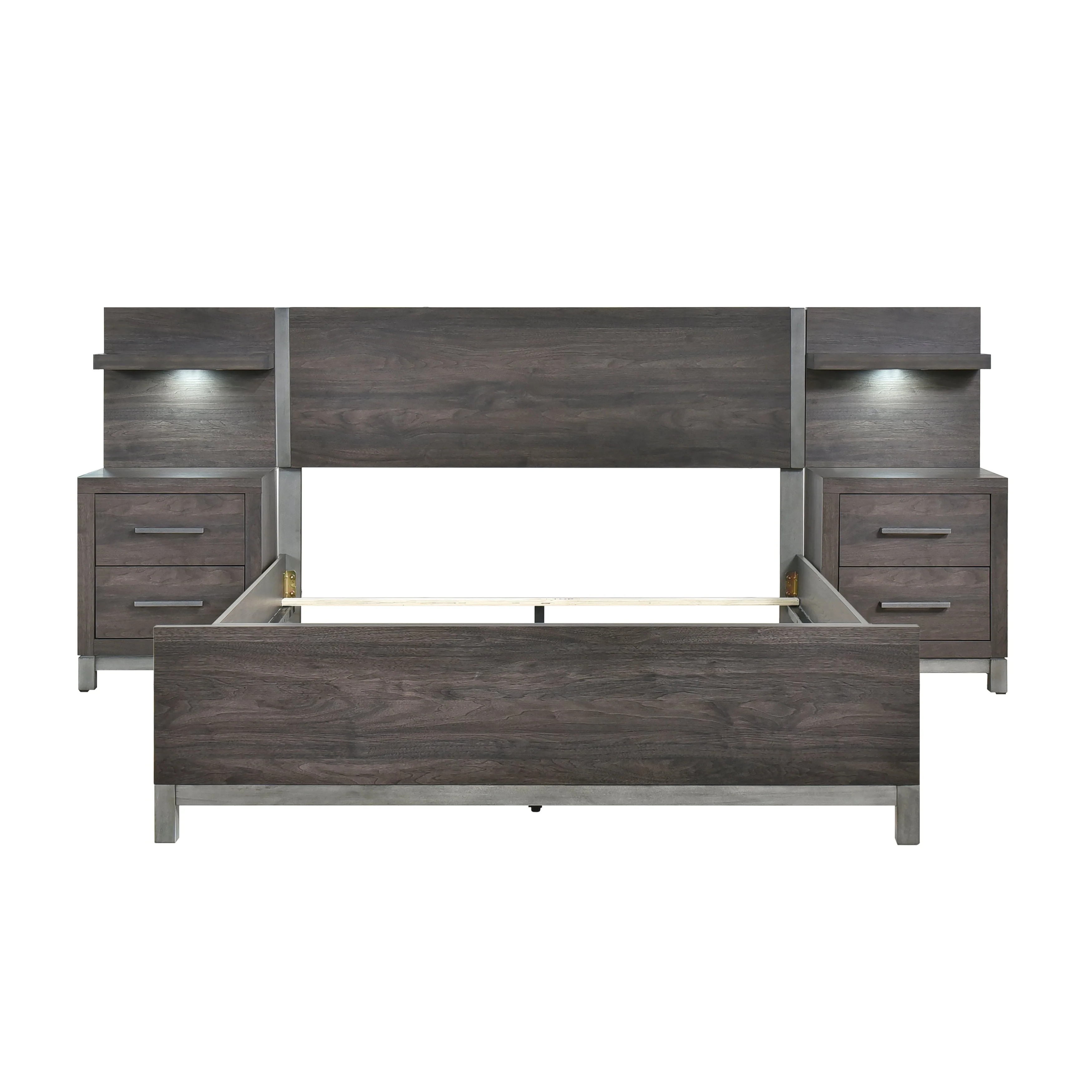 Zephyr Brownish Gray Wall Bedroom Set - Image 3