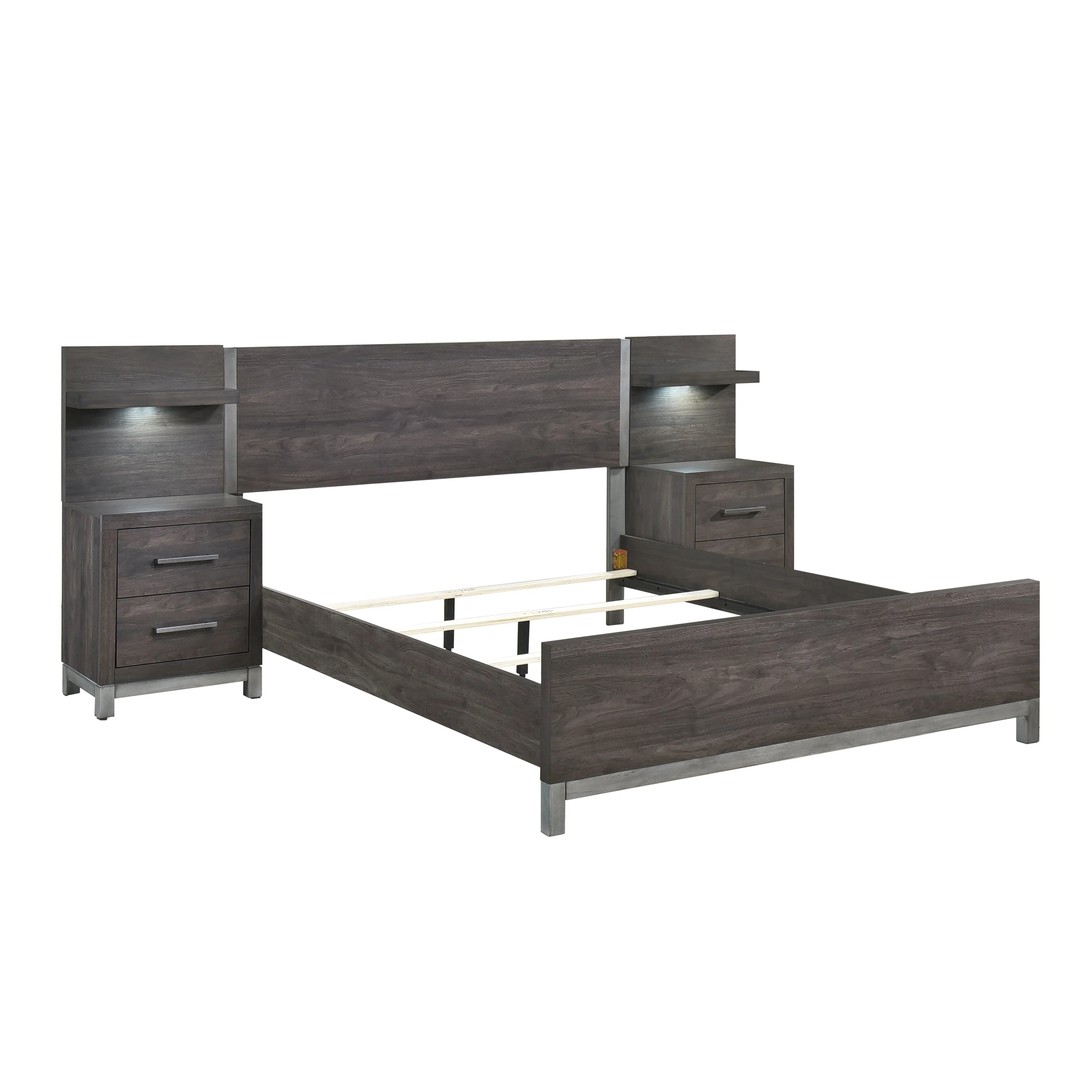 Zephyr Brownish Gray Wall Bedroom Set - Image 5