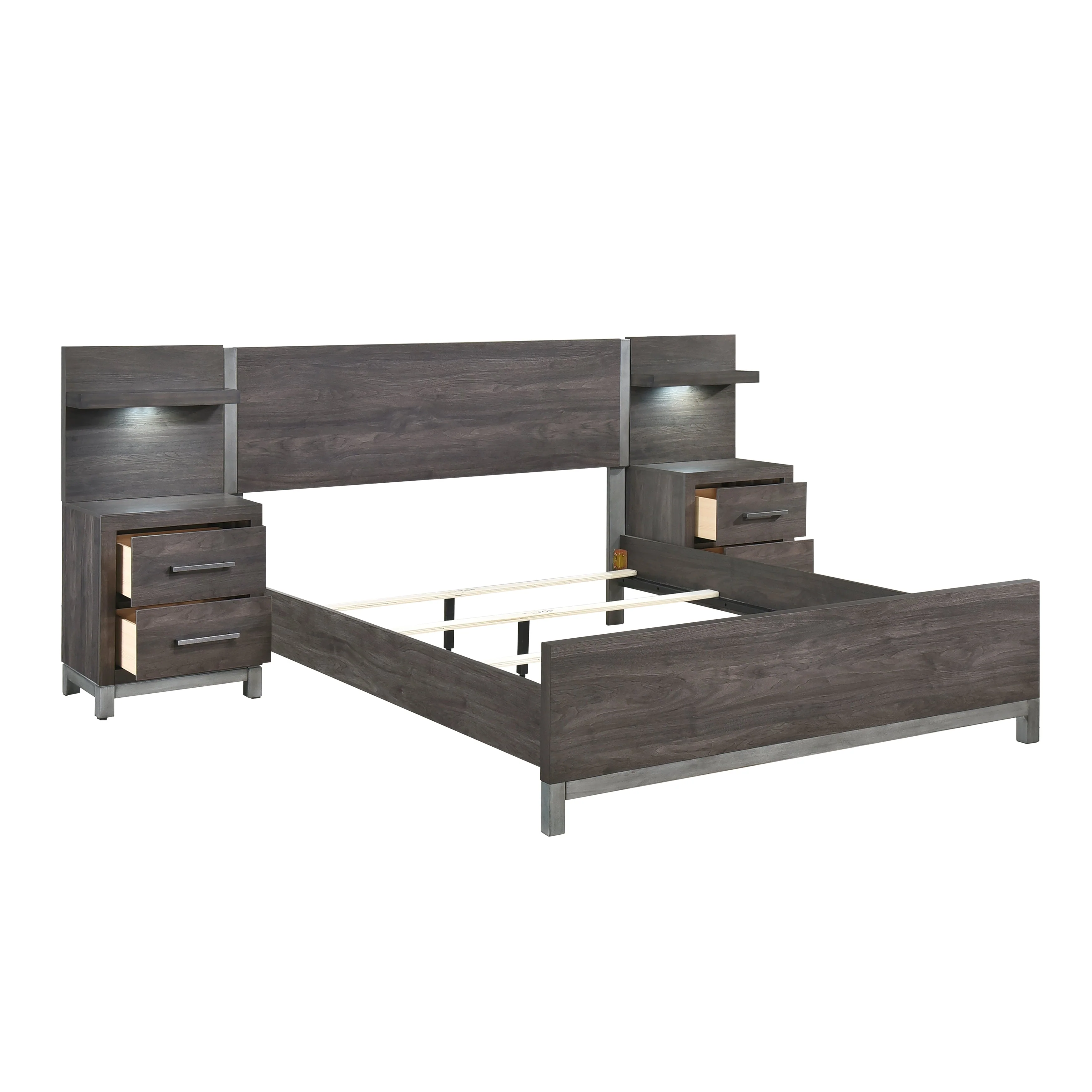 Zephyr Brownish Gray Wall Bedroom Set - Image 7