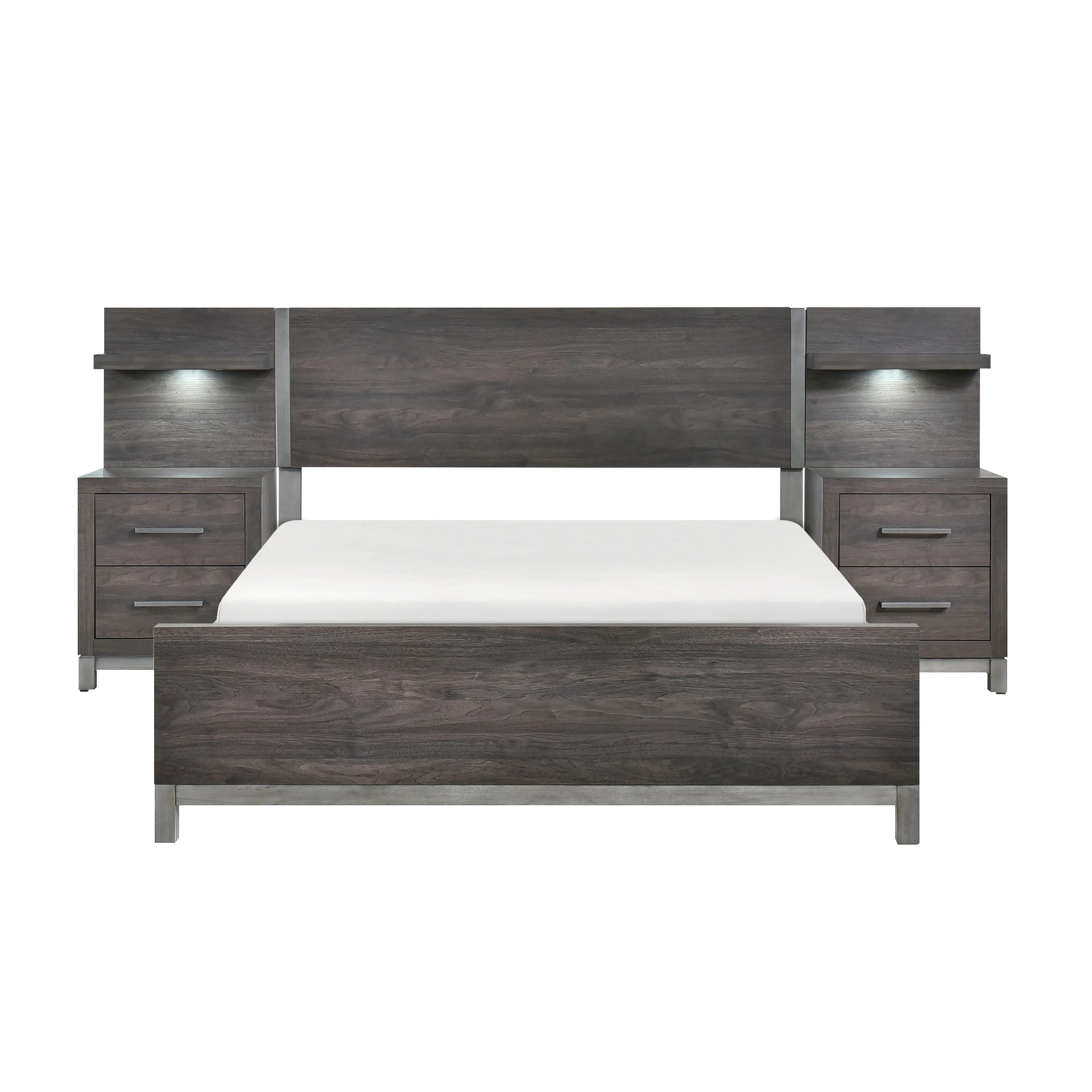 Zephyr Brownish Gray Youth Wall Bedroom Set - Image 2