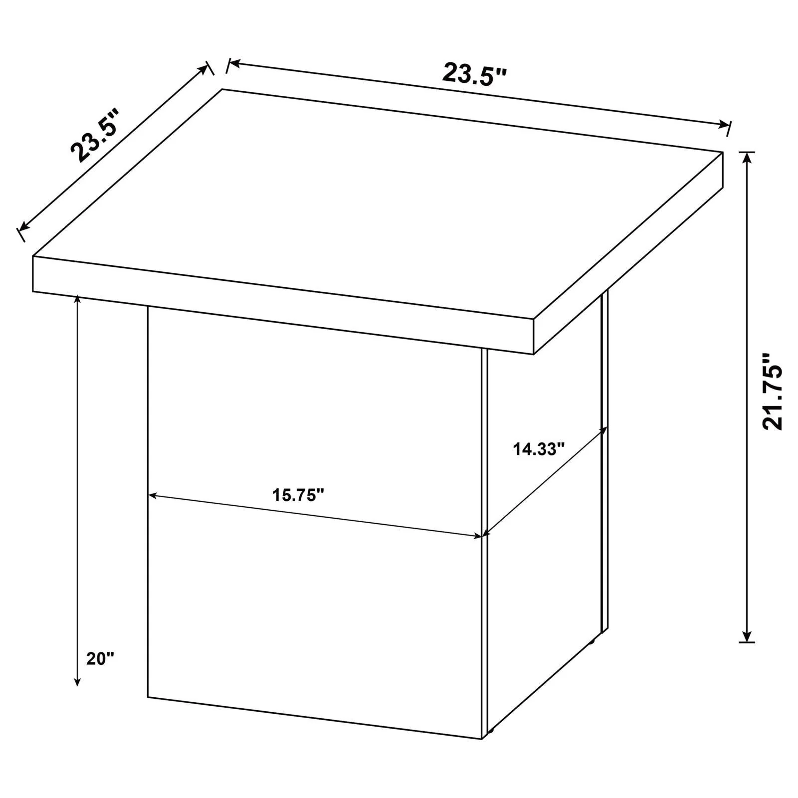 Zetta Mango Square Engineered Wood End Table - Image 5