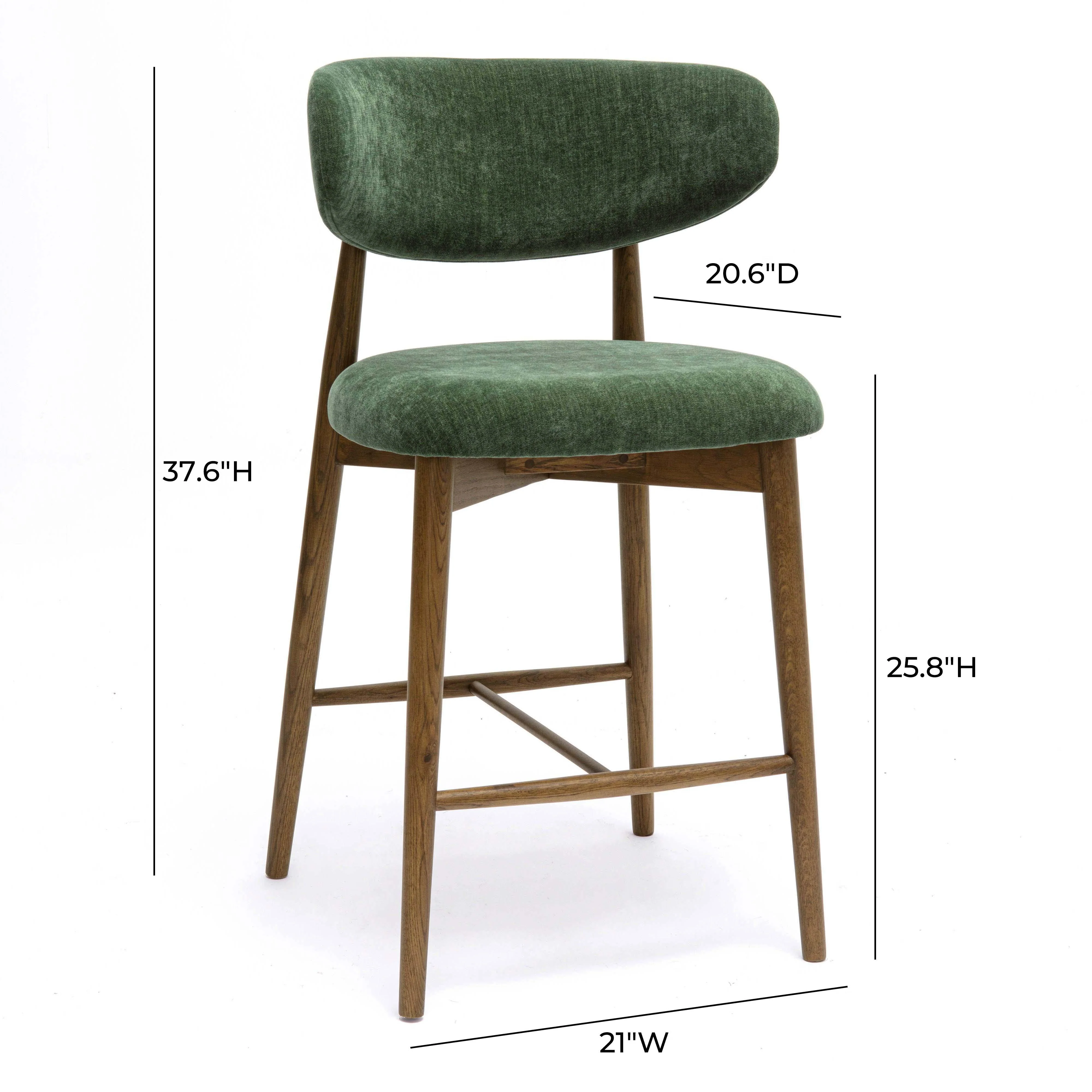 Zinea Performance Textured Velvet Counter Stool - Image 13