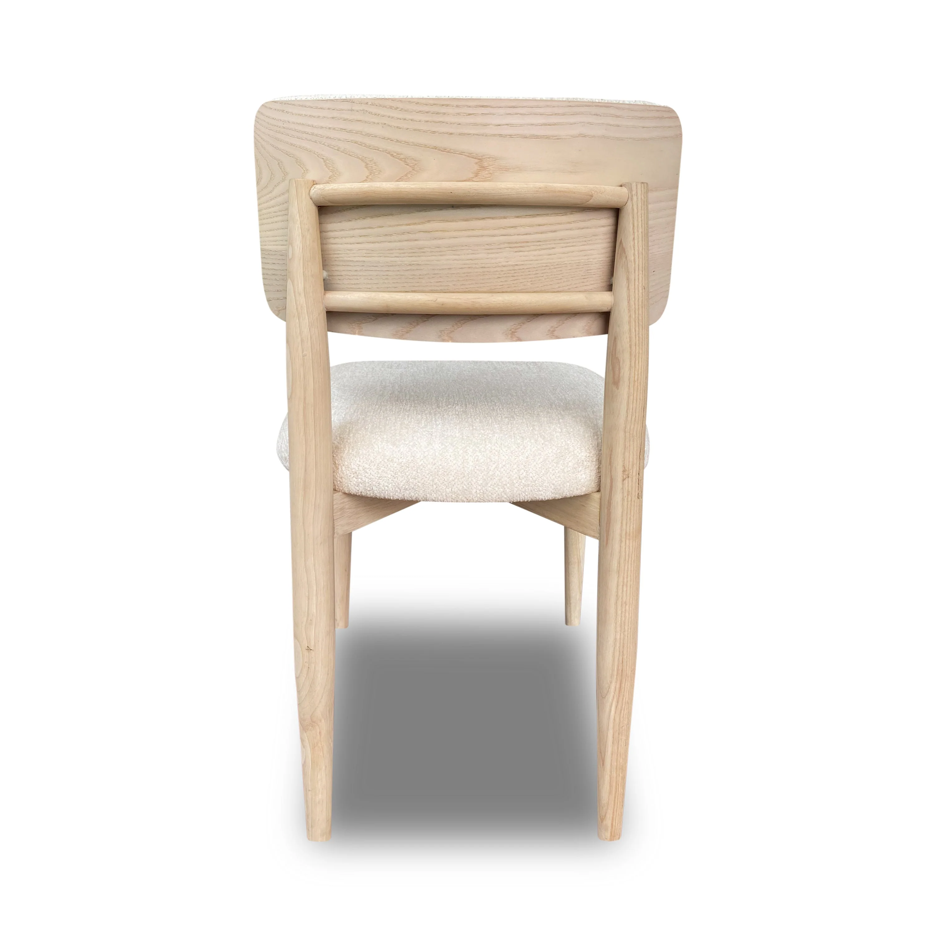 Zinnia Wood Back Dining Chair in White Sand and Dune Chenille (Set of 2) - Image 5
