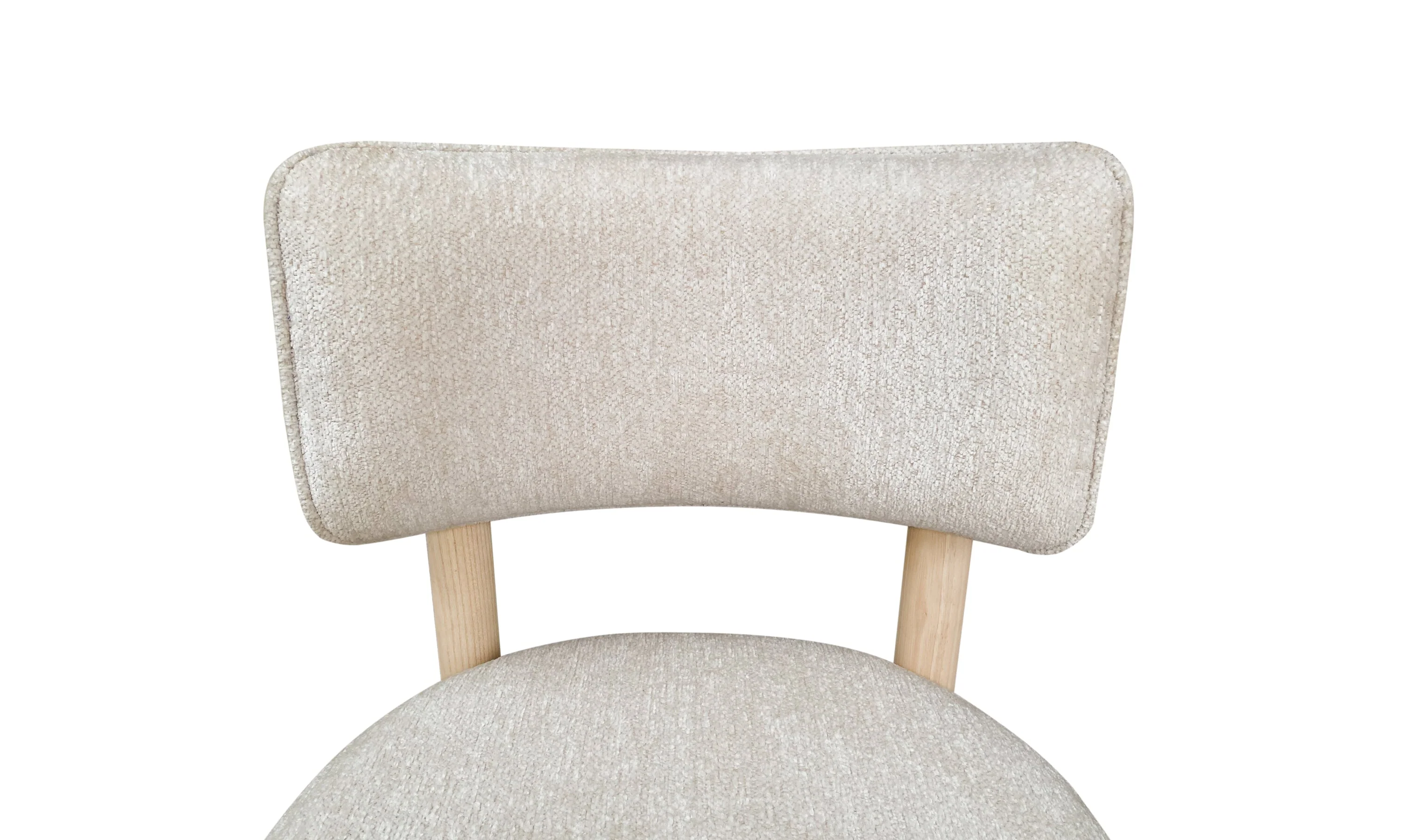 Zinnia Wood Back Dining Chair in White Sand and Dune Chenille (Set of 2) - Image 7