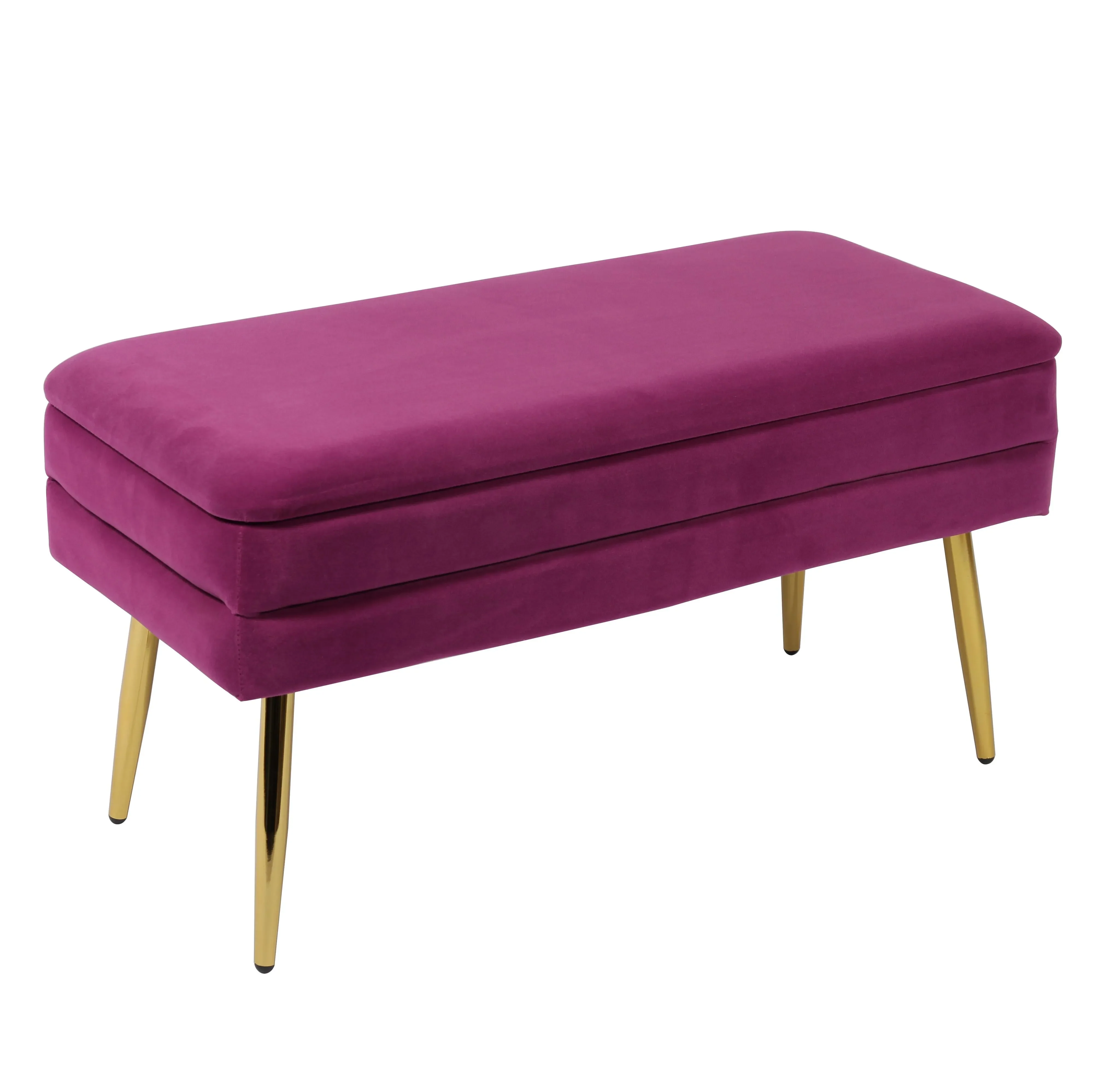 Ziva Velvet Storage Bench - Image 3