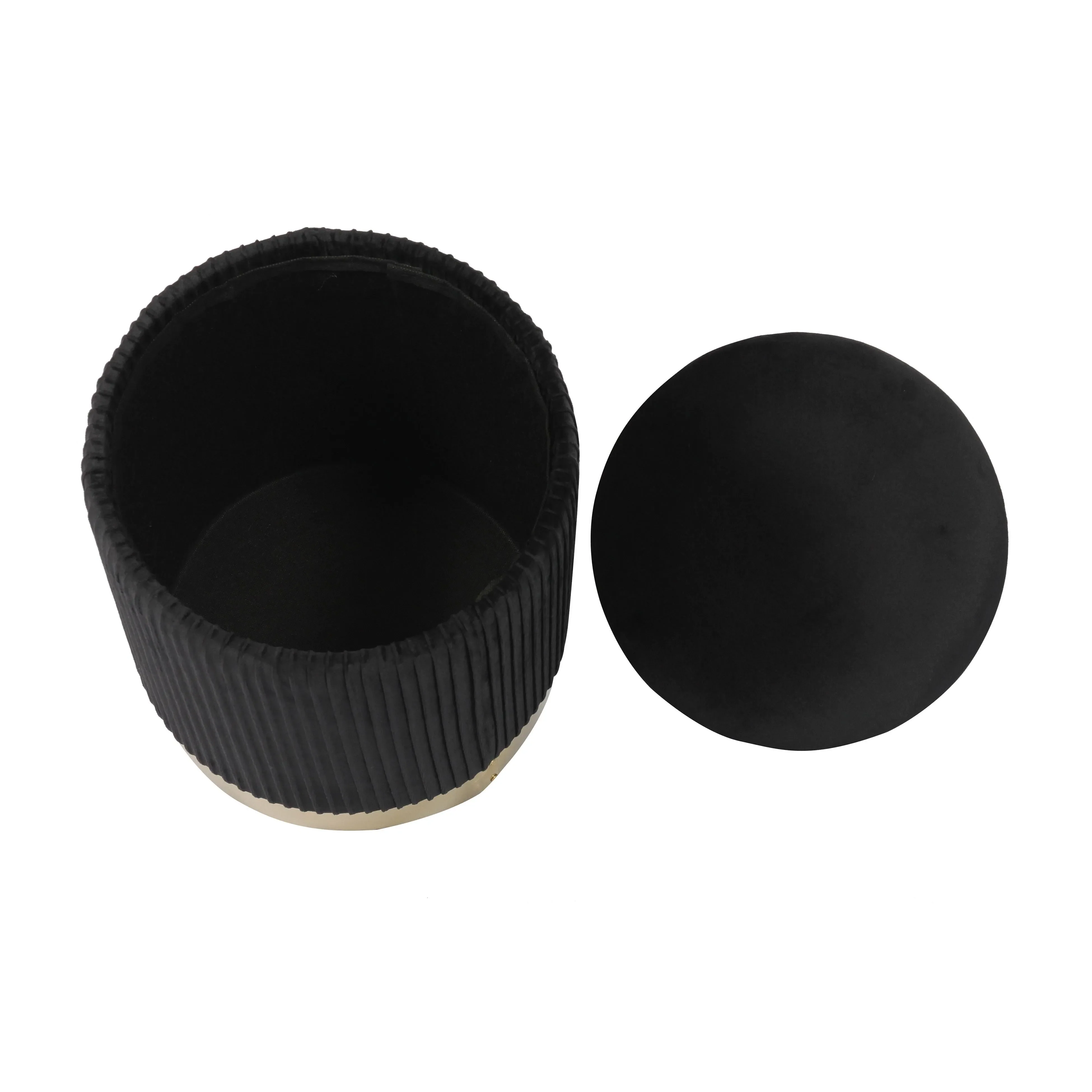 Zoe Velvet Storage Ottoman - Image 12