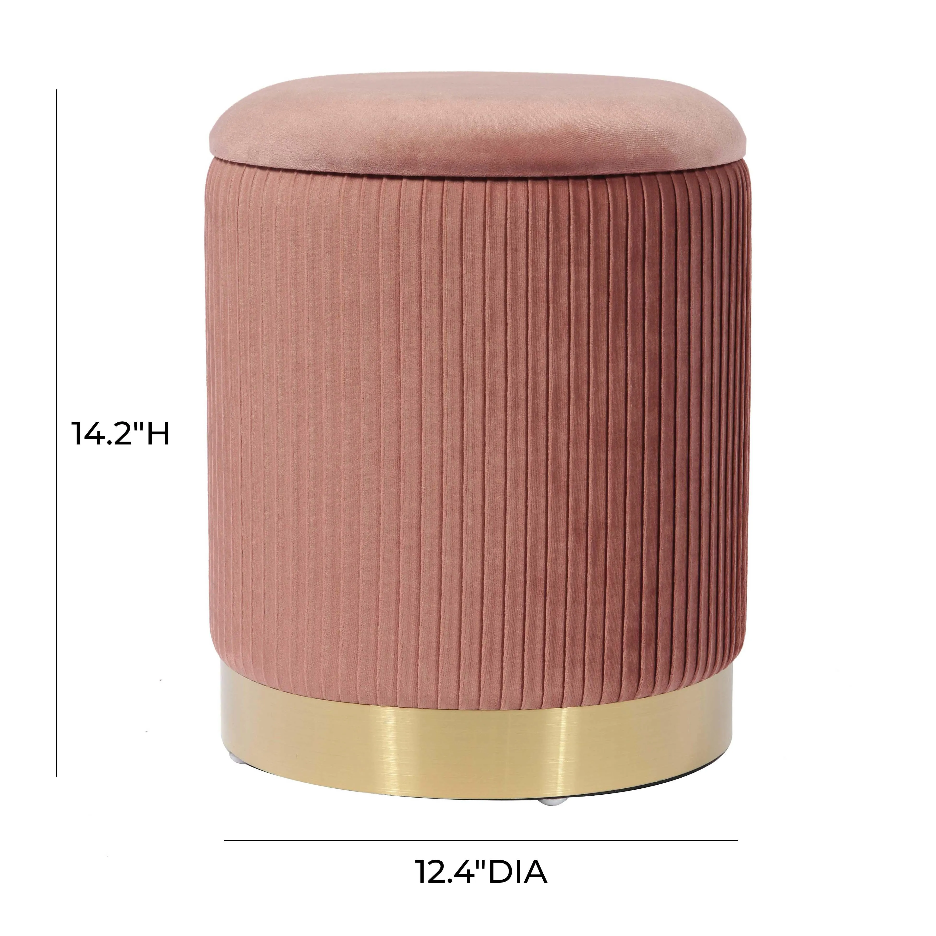 Zoe Velvet Storage Ottoman - Image 7