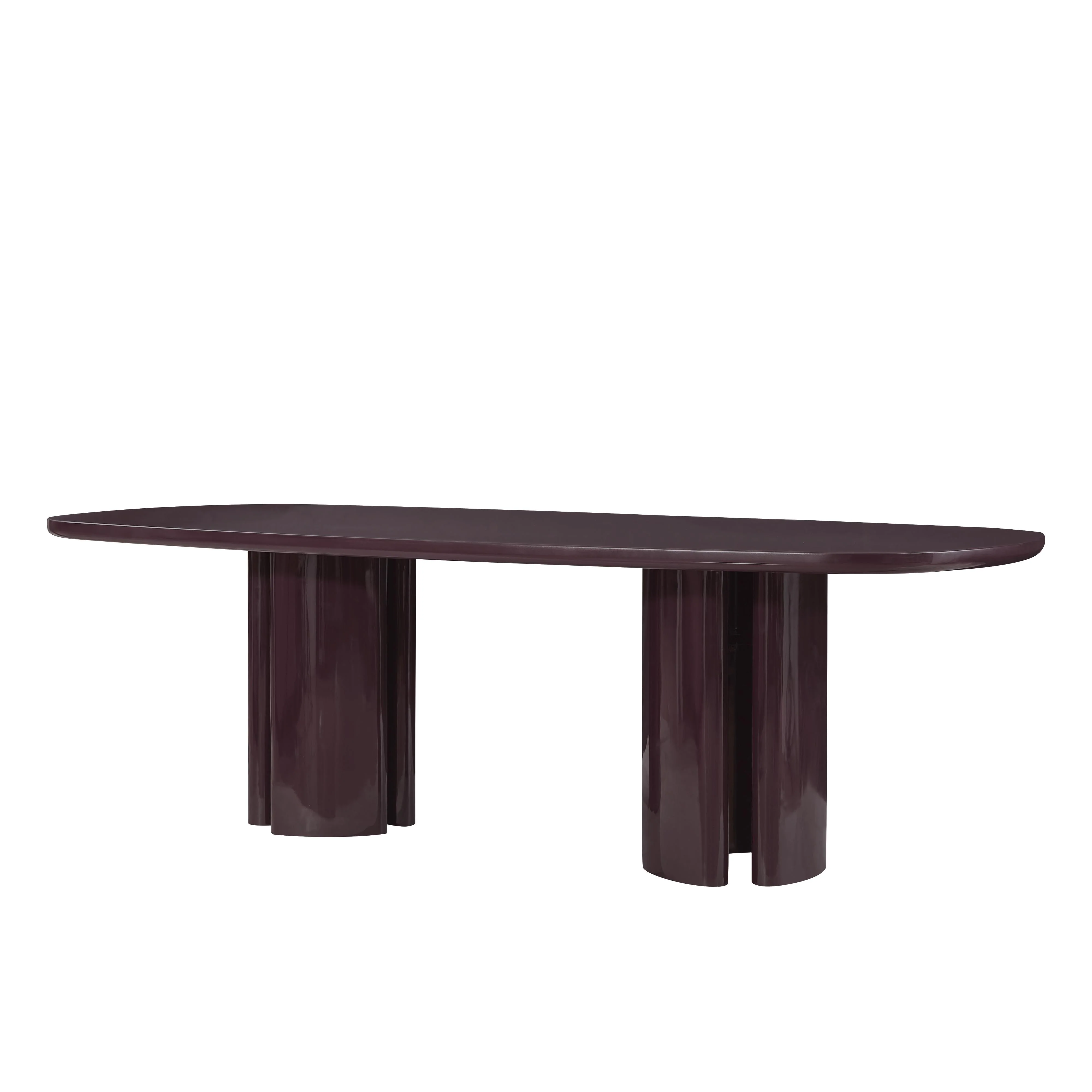 Zola Lacquer Oval 94.5" Dining Table - Image 11
