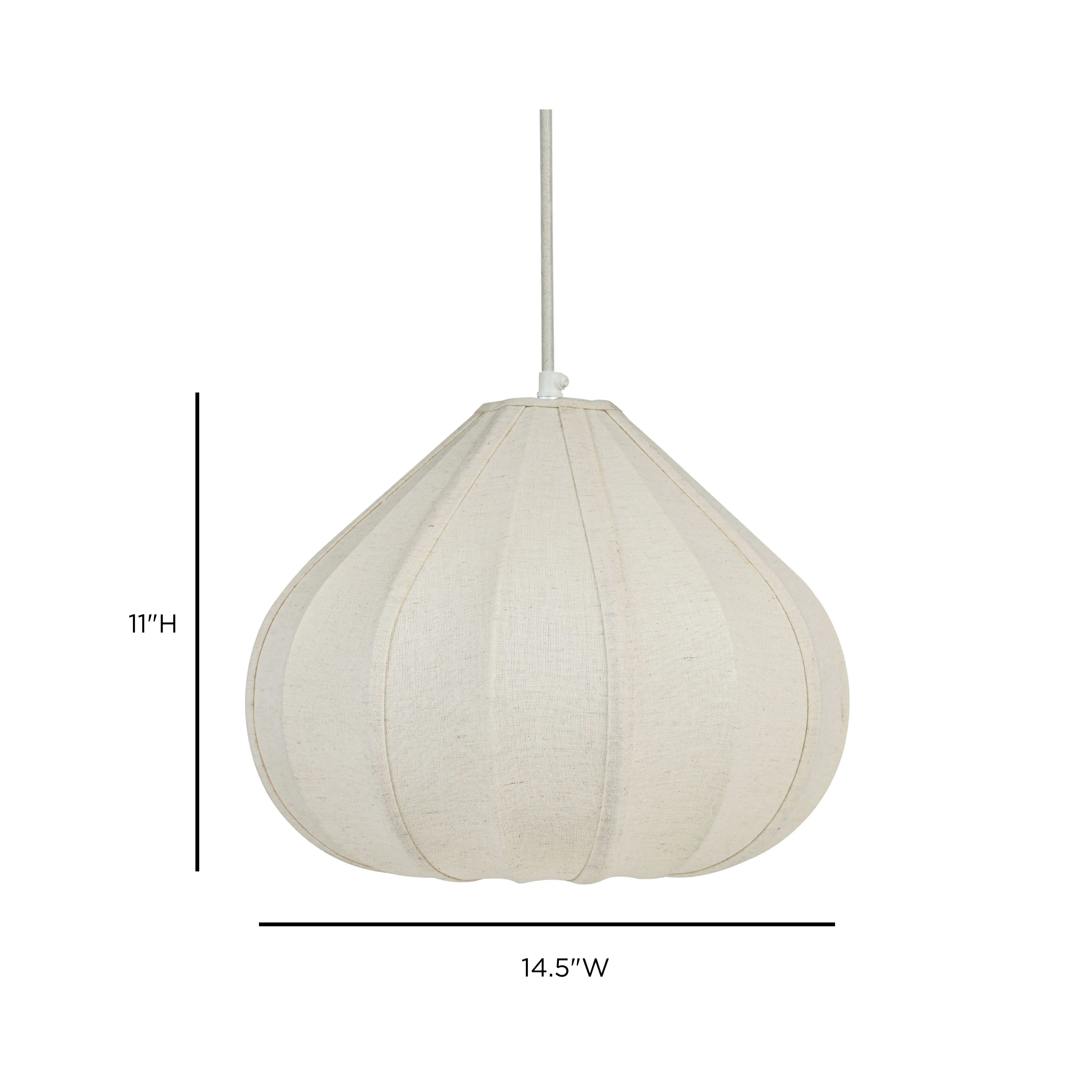 Zubeda Cotton Teardrop Pendant Lamp - Image 5