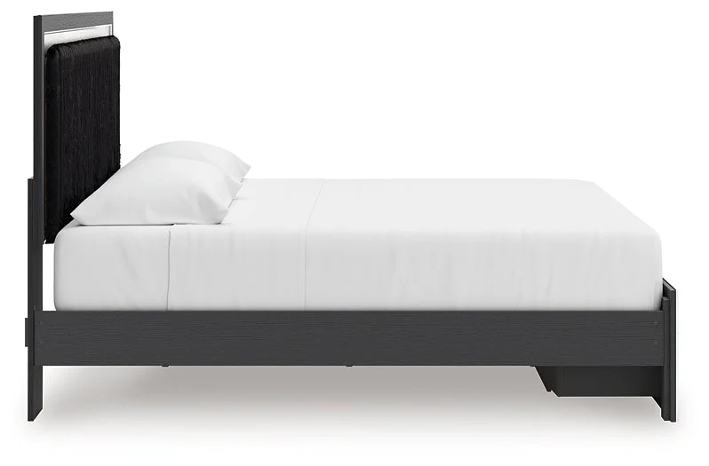 Zuraleus Black King Upholstered Panel Storage Bed - Image 9