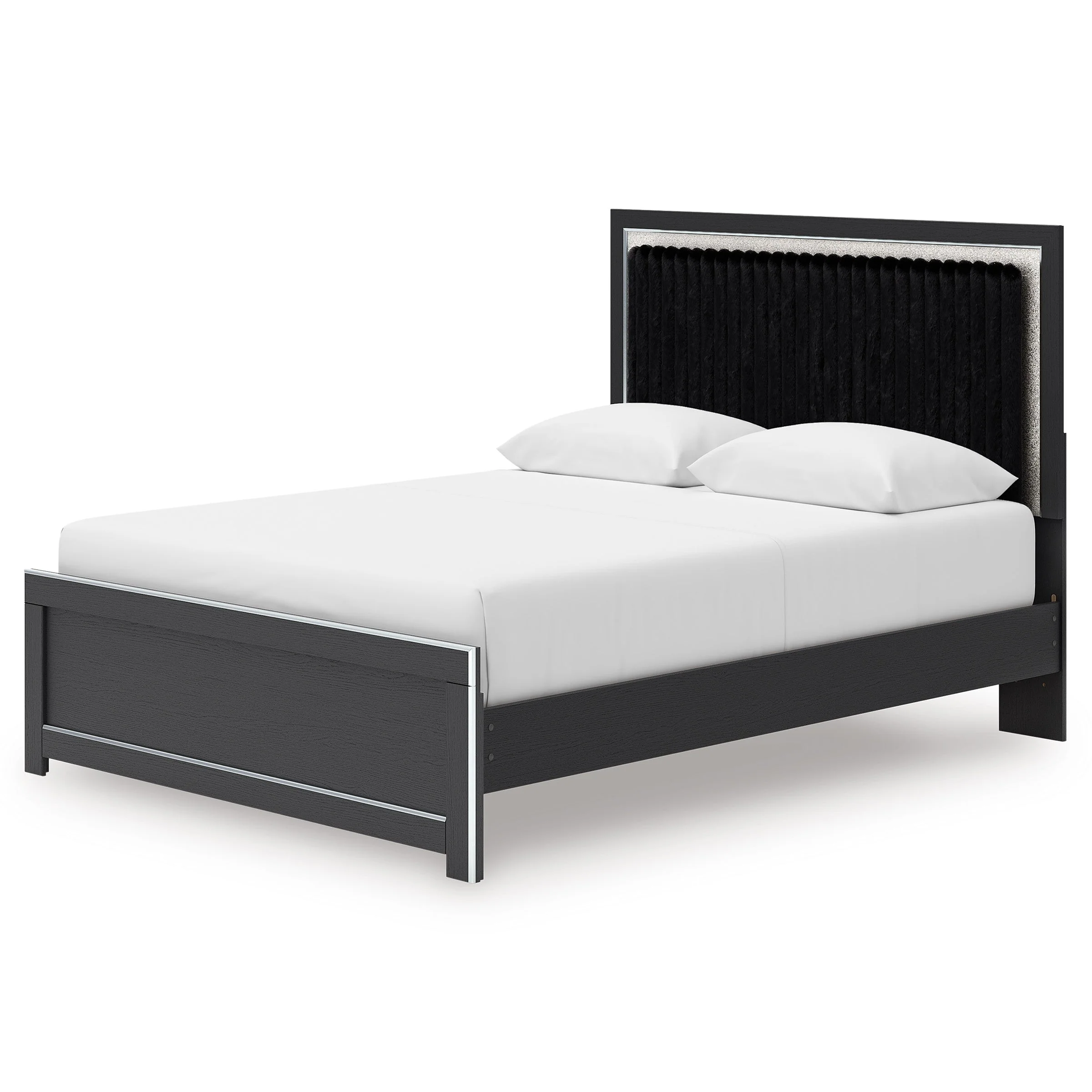 Zuraleus Black Upholstered Platform Bedroom Set - Image 2