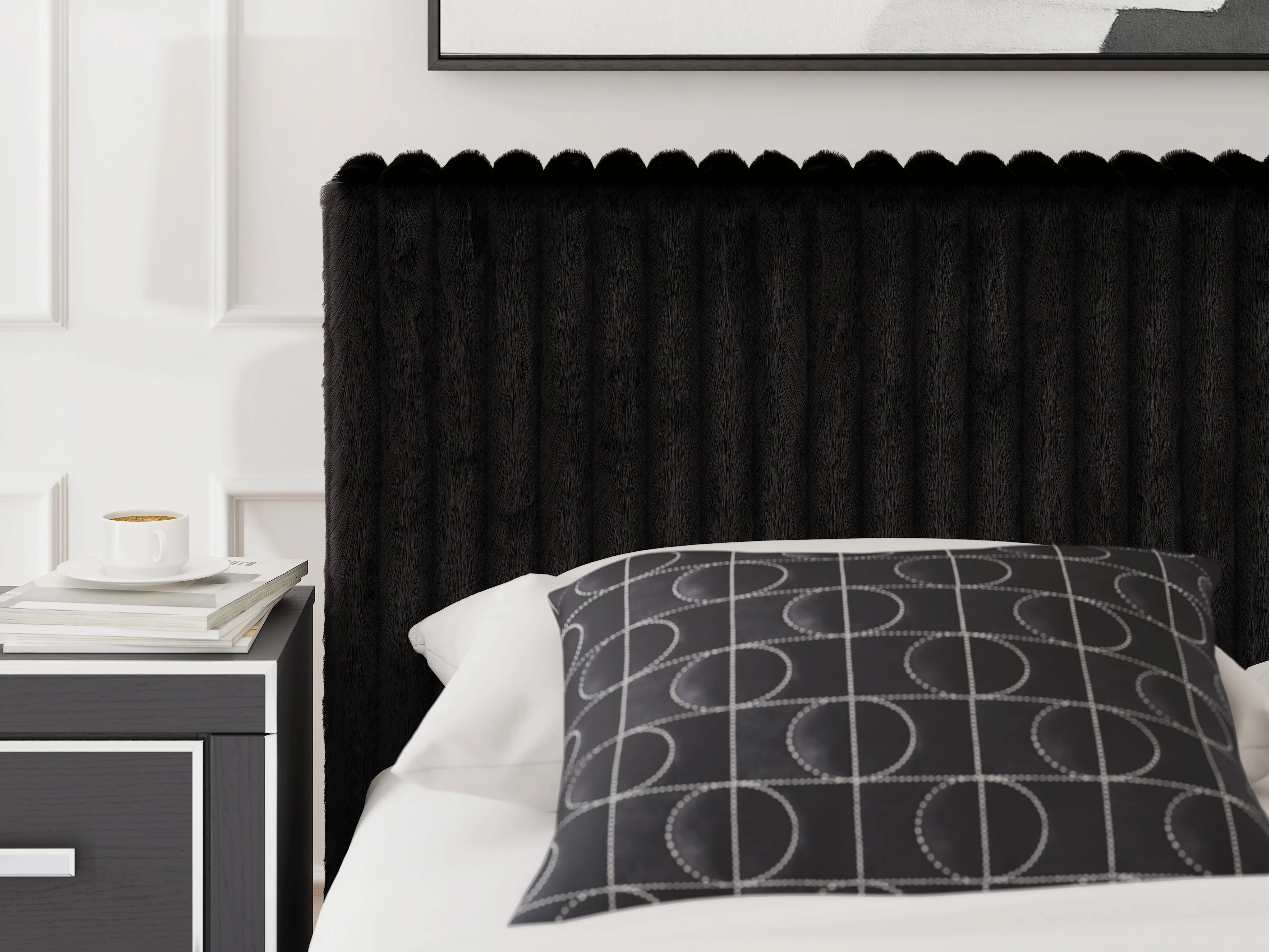 Zuraleus Black Upholstered Platform Bedroom Set - Image 10