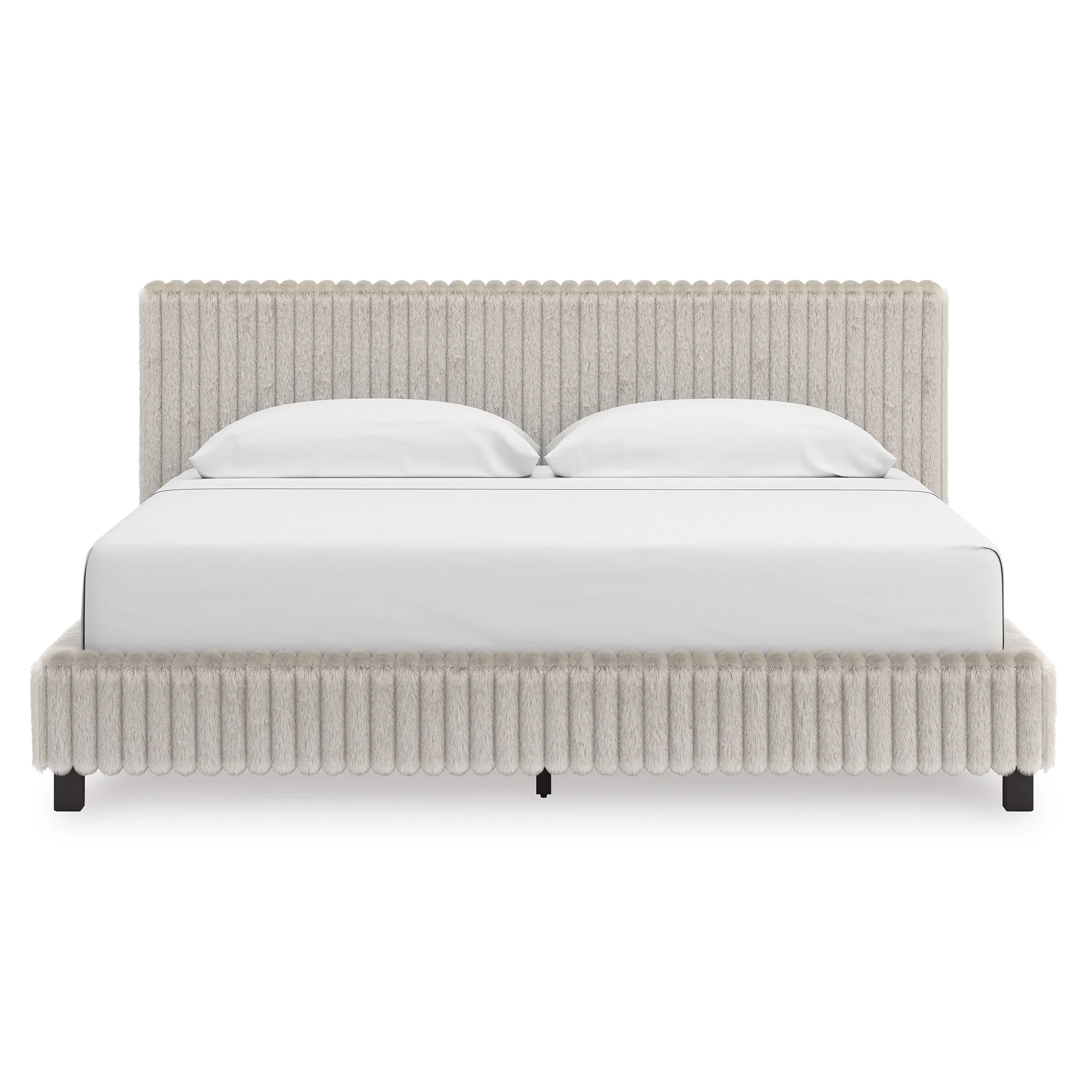 Zuraleus White Upholstered Platform Bedroom Set - Image 5