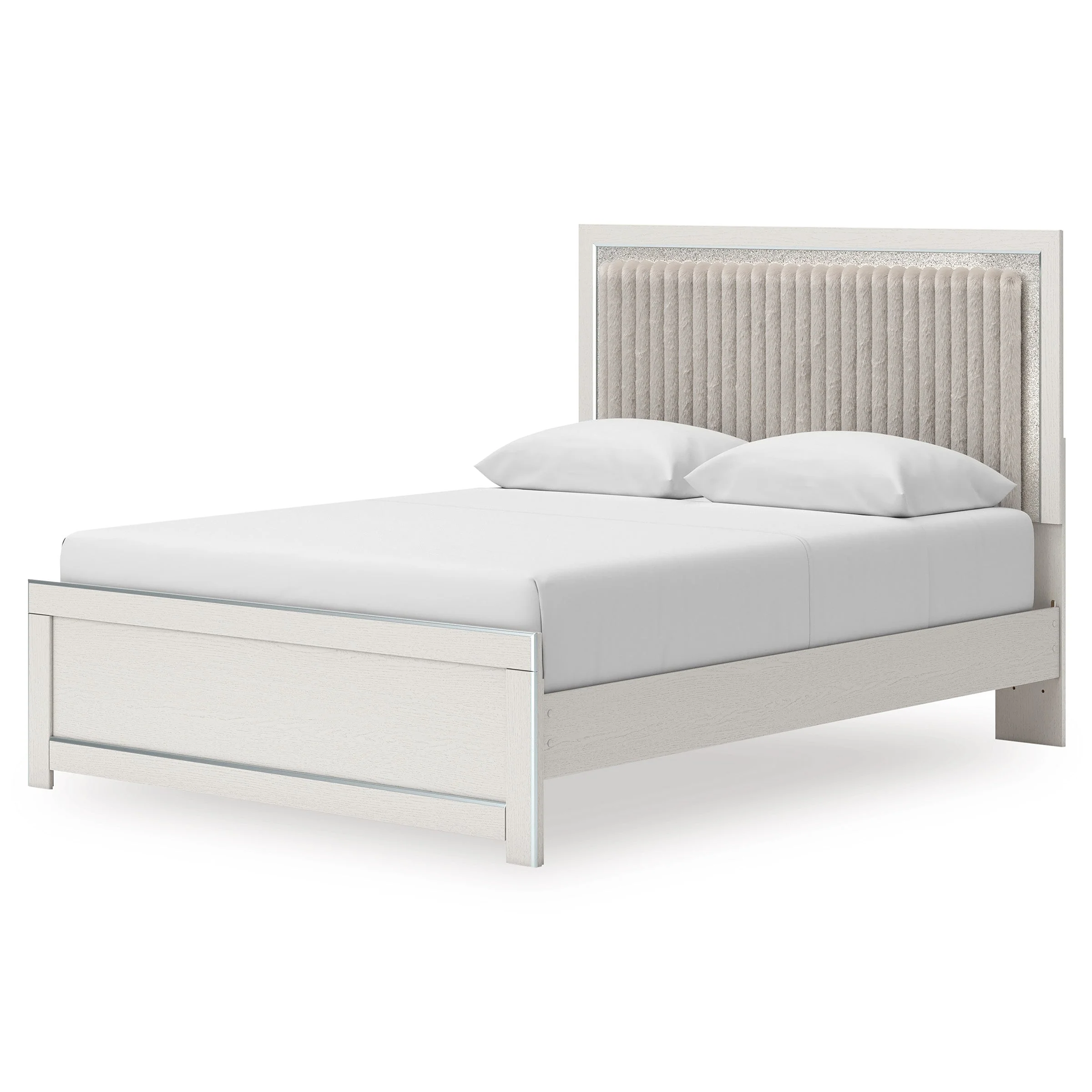 Zuraleus White Upholstered Platform Bedroom Set - Image 2